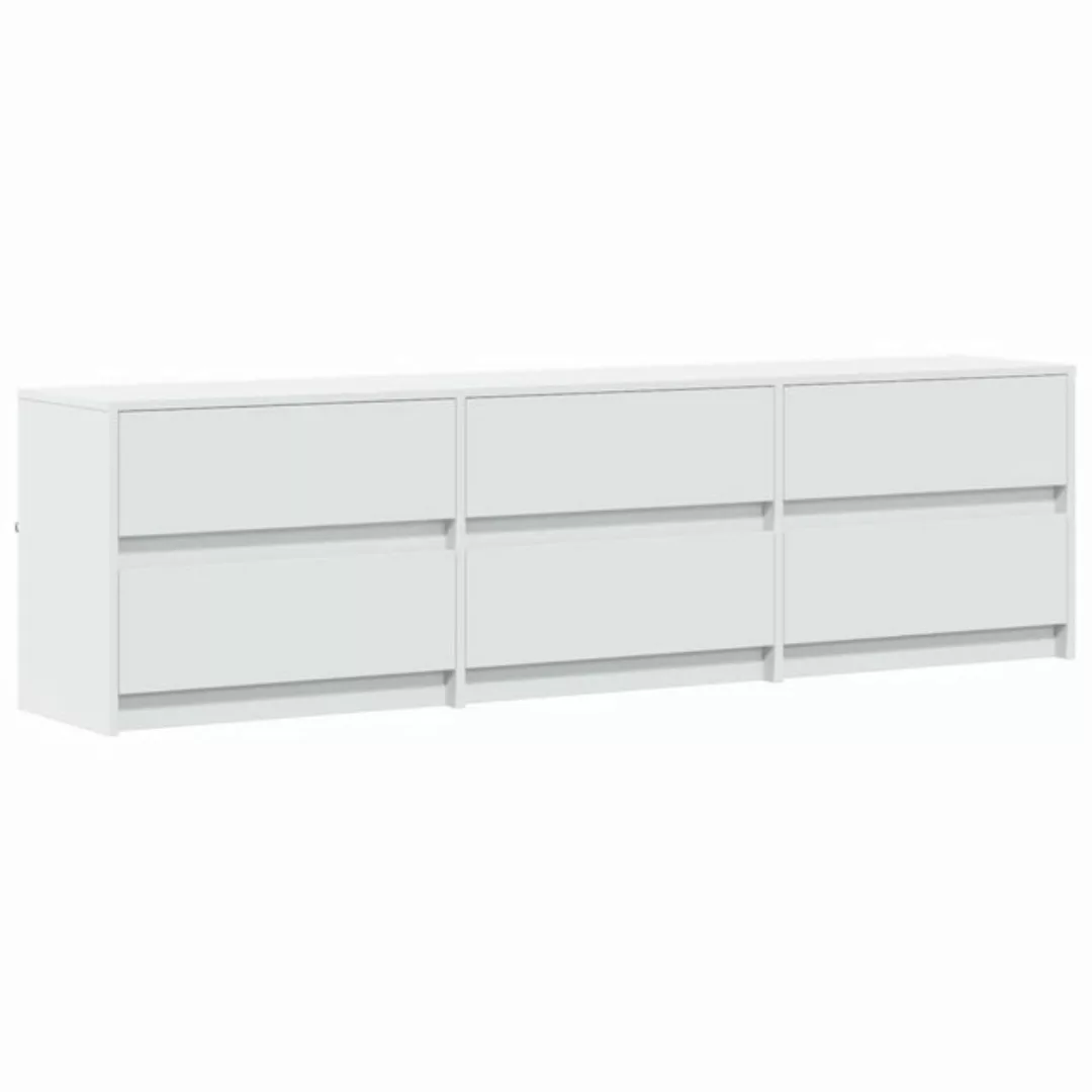 vidaXL TV-Schrank TV-Schrank mit LED-Beleuchtung Weiß 180x34x50 cm Holzwerk günstig online kaufen