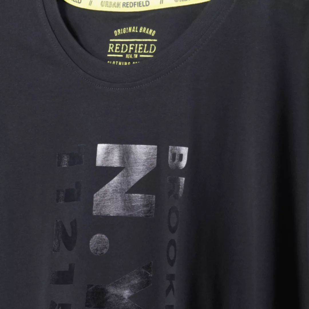 redfield T-Shirt Übergrößen T-Shirt mit Druck von Redfield in schwarz günstig online kaufen