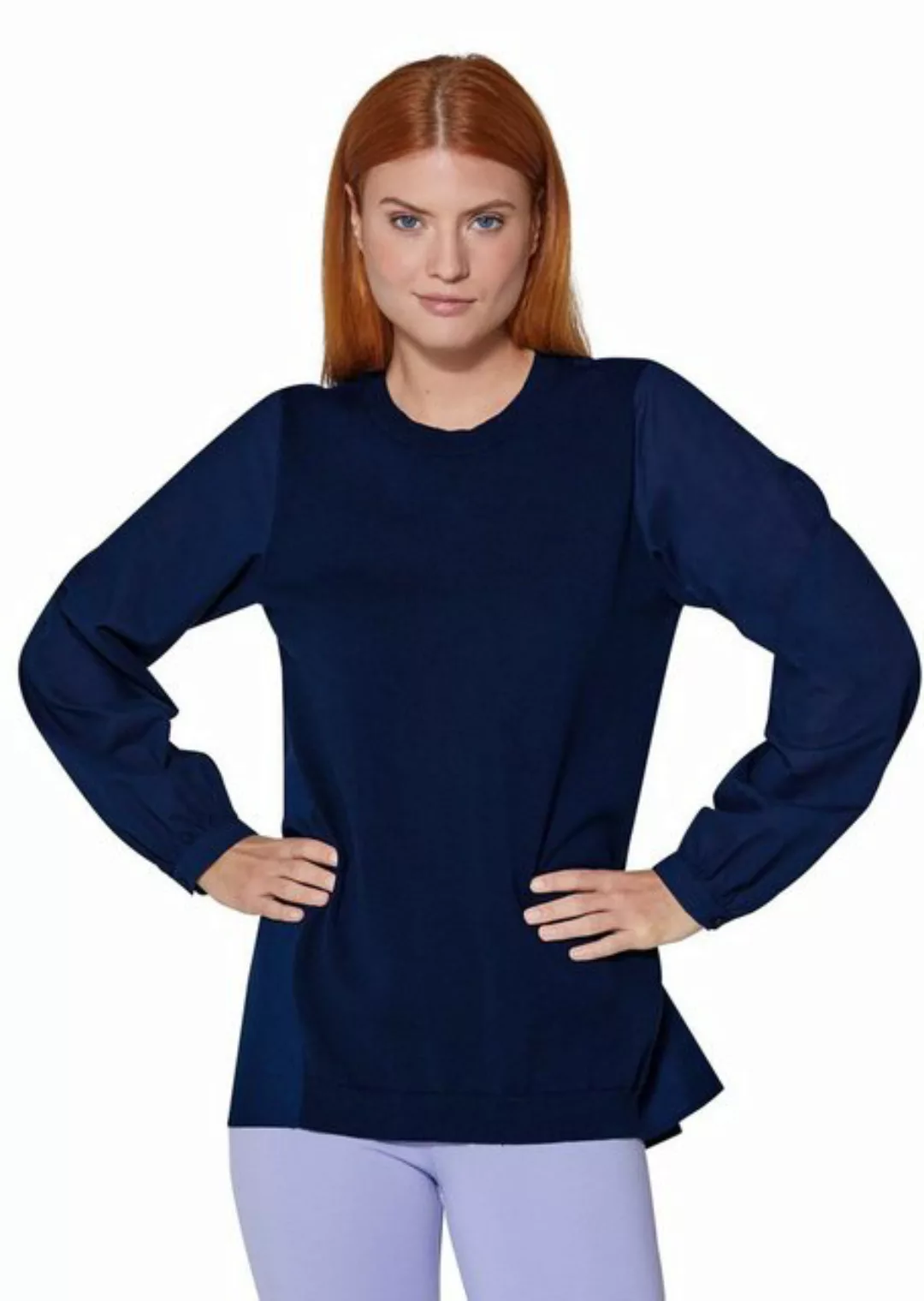 MADELEINE Strickpullover Legerer Pullover in raffiniertem Material-Mix günstig online kaufen