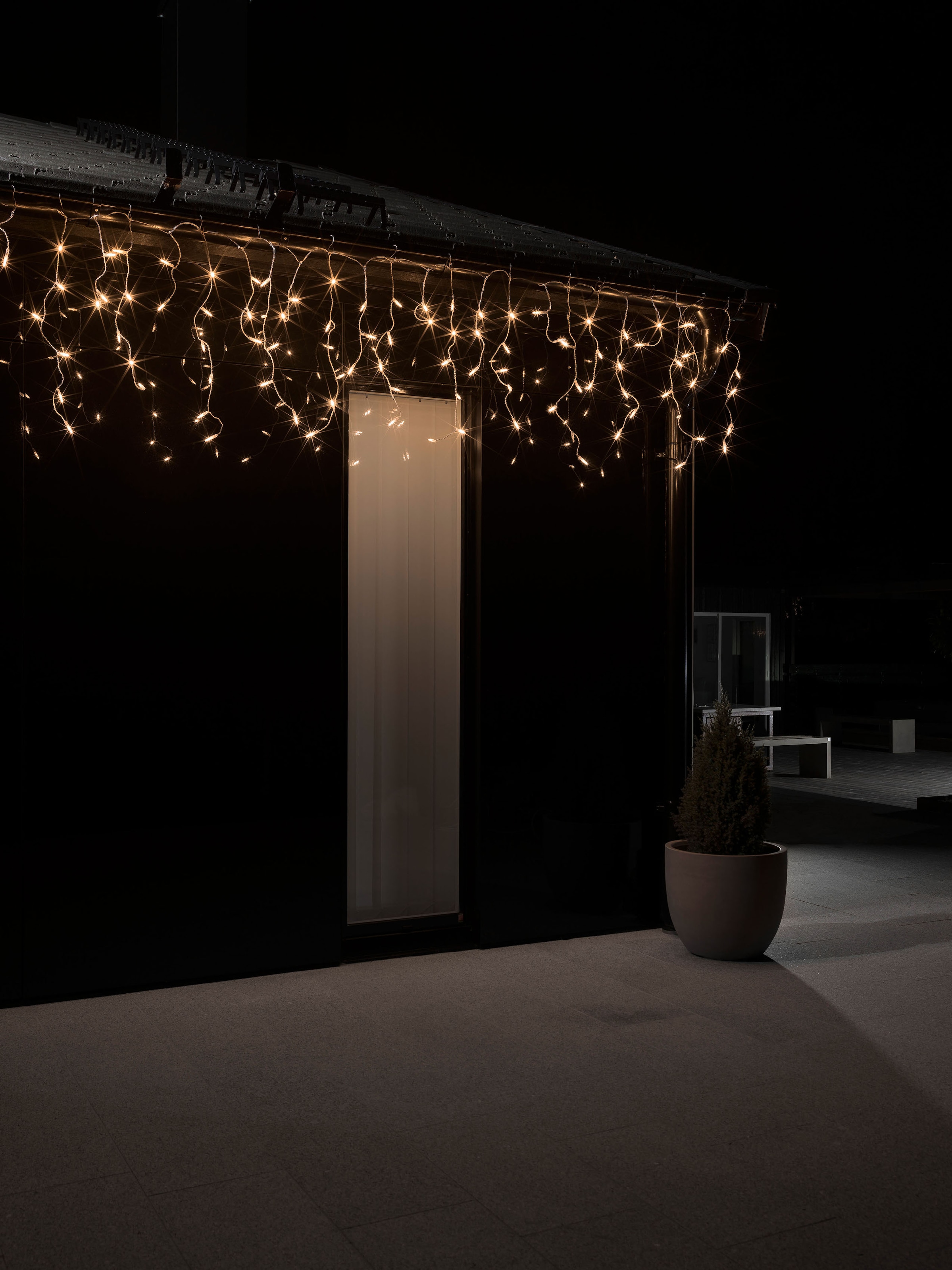 KONSTSMIDE LED-Lichtervorhang »Weihnachtsdeko aussen«, 96 St.-flammig, LED günstig online kaufen