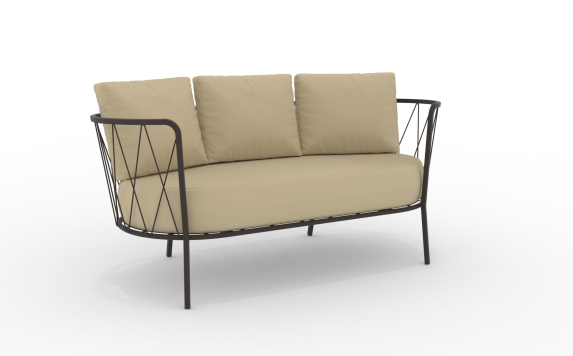 Daisy bequemes 2-Sitzer Loungesofa Outdoor bronze ecru günstig online kaufen