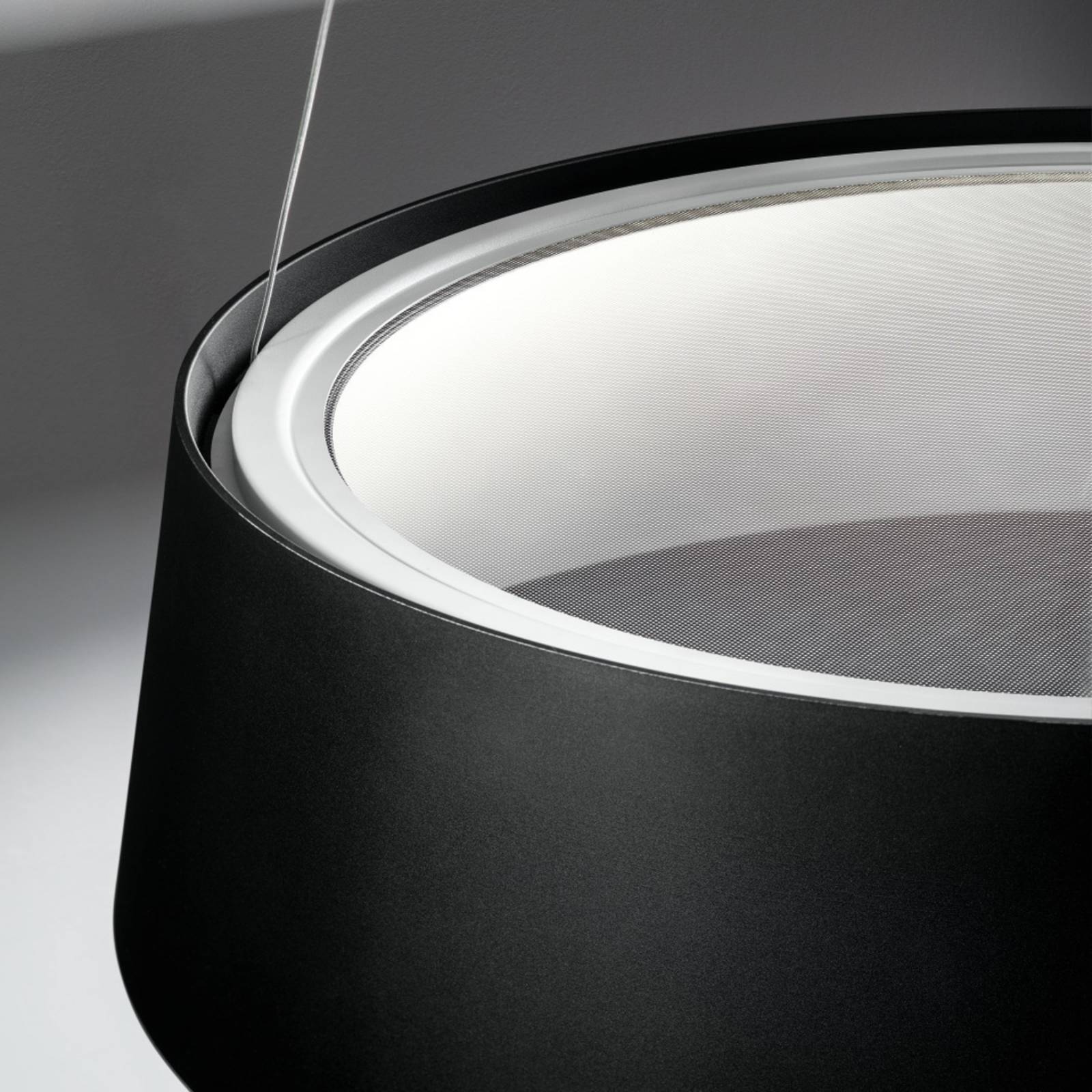 Stilnovo Oxygen LED-Hängeleuchte, schwarz, Ø 56 cm günstig online kaufen