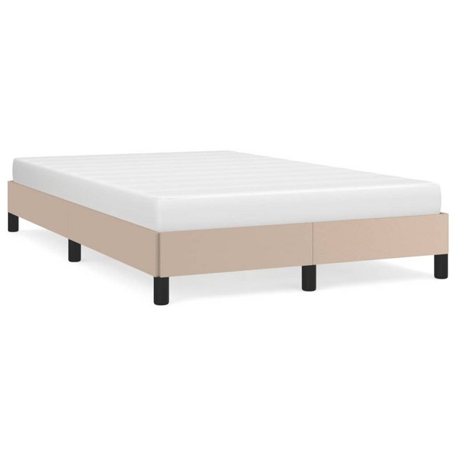 vidaXL Bett Bettgestell Cappuccino-Braun 120x190 cm Kunstleder günstig online kaufen