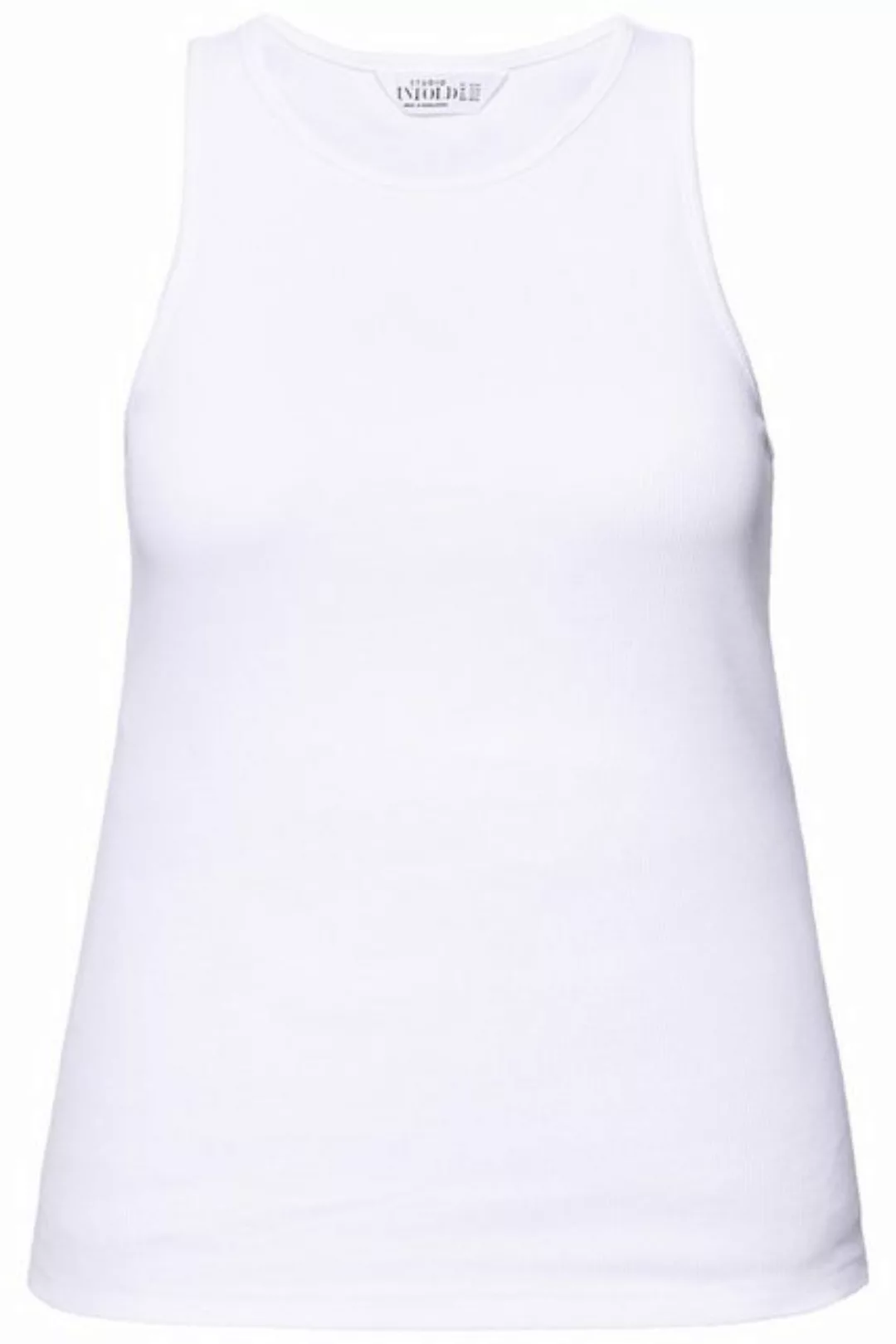 Studio Untold Rundhalsshirt Tanktop Slim Shape Rippjersey günstig online kaufen