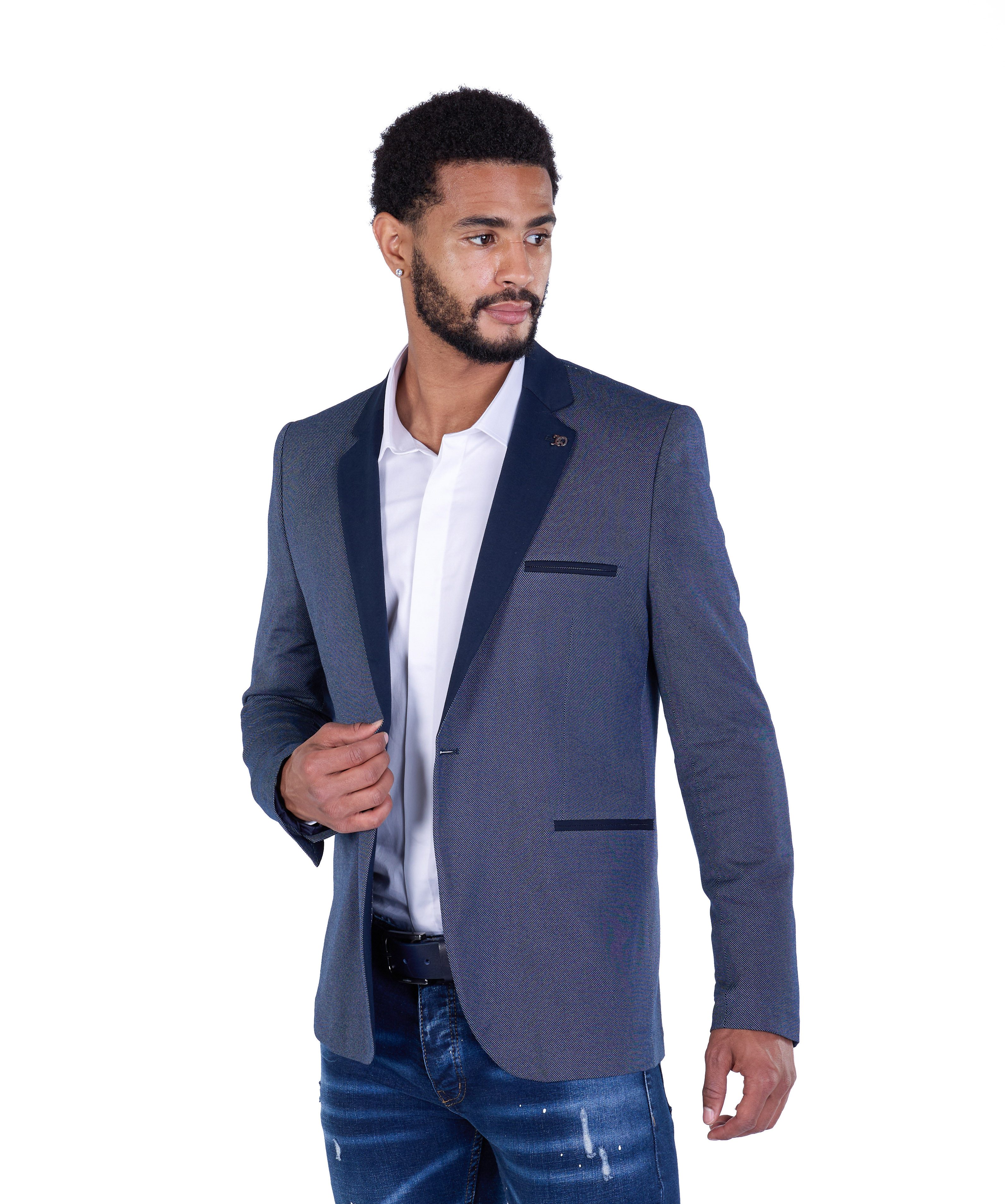 Denim Distriqt Jerseysakko Herren Slim Fit günstig online kaufen