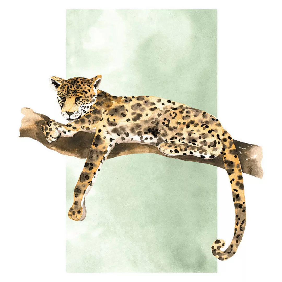 Komar Wandbild Lazy Leopard Leopard B/L: ca. 40x50 cm günstig online kaufen