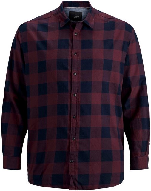 Jack & Jones Herren Freizeit Hemd JJEGINGHAM Comfort Fit Plussize günstig online kaufen