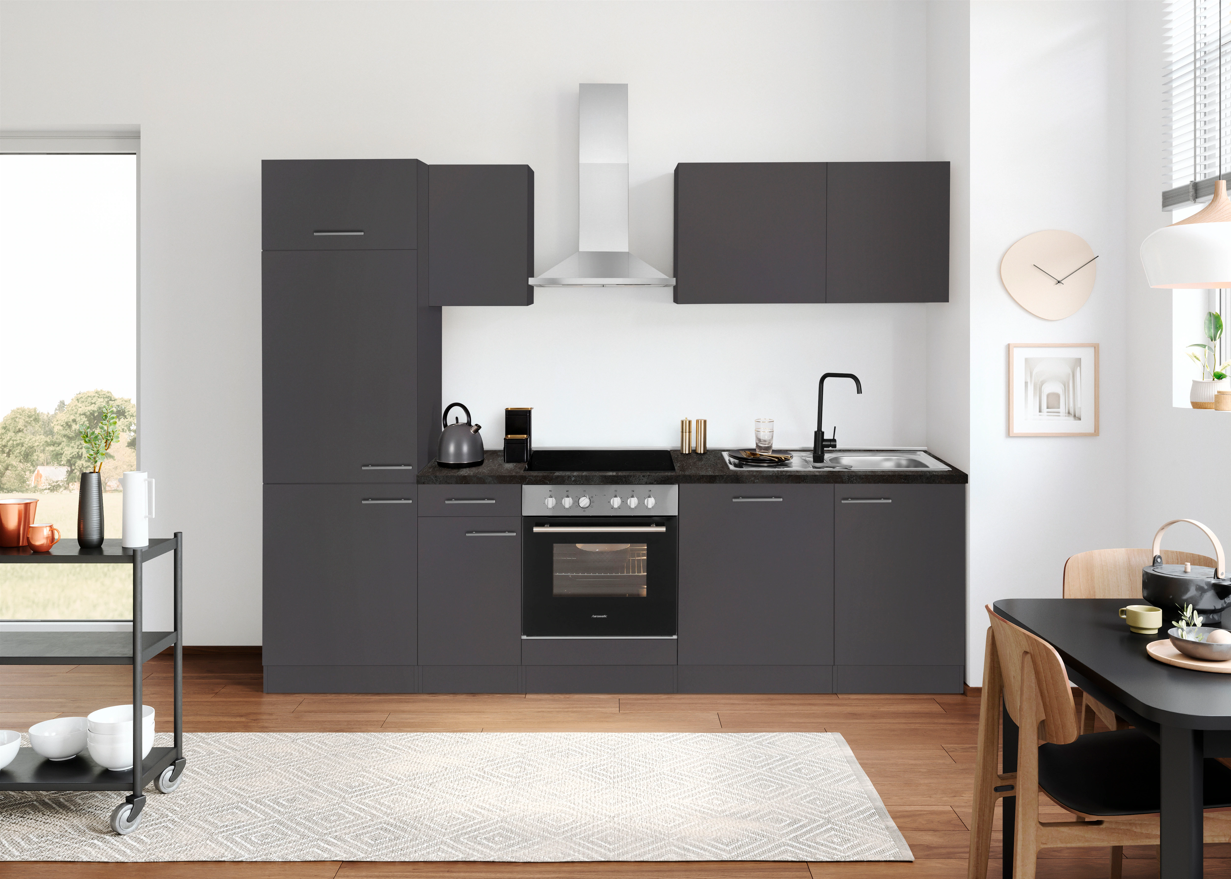 OPTIFIT Küchenzeile "Malika", Breite 270 cm, mit Hanseatic-E-Geräten günstig online kaufen