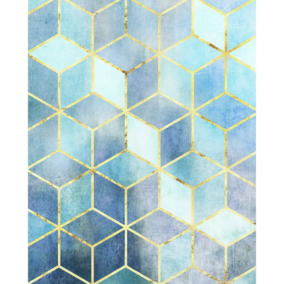 Komar Wandbild Mosaik Azzuro Abstrakt B/L: ca. 40x50 cm günstig online kaufen