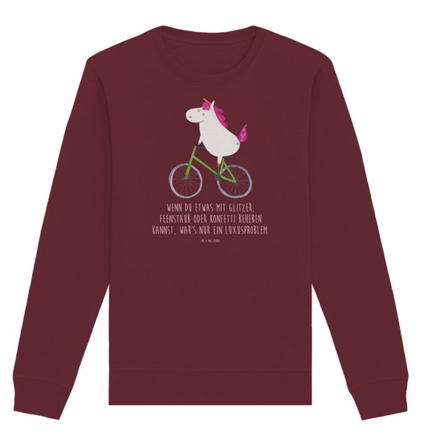 Mr. & Mrs. Panda Longpullover Größe M Einhorn Radfahrer - Burgundy - Gesche günstig online kaufen