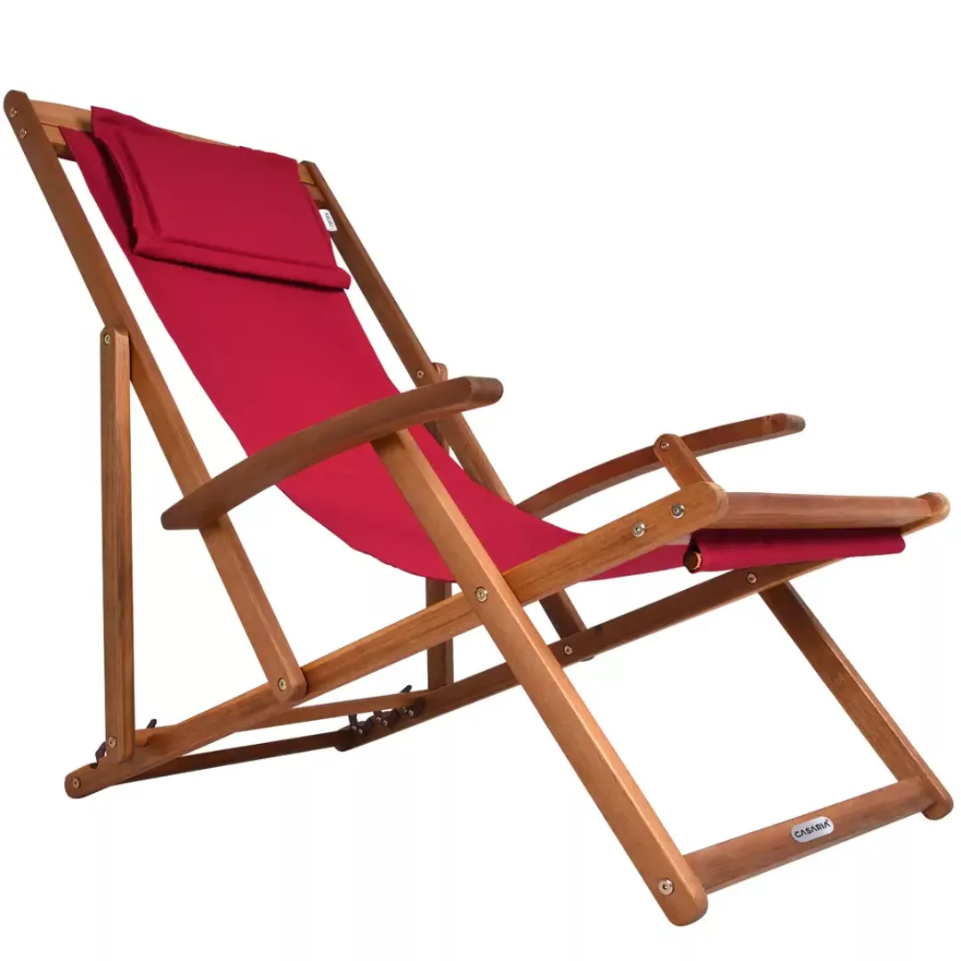 Sonnenliege Rot Akazienholz 94x60x94cm günstig online kaufen