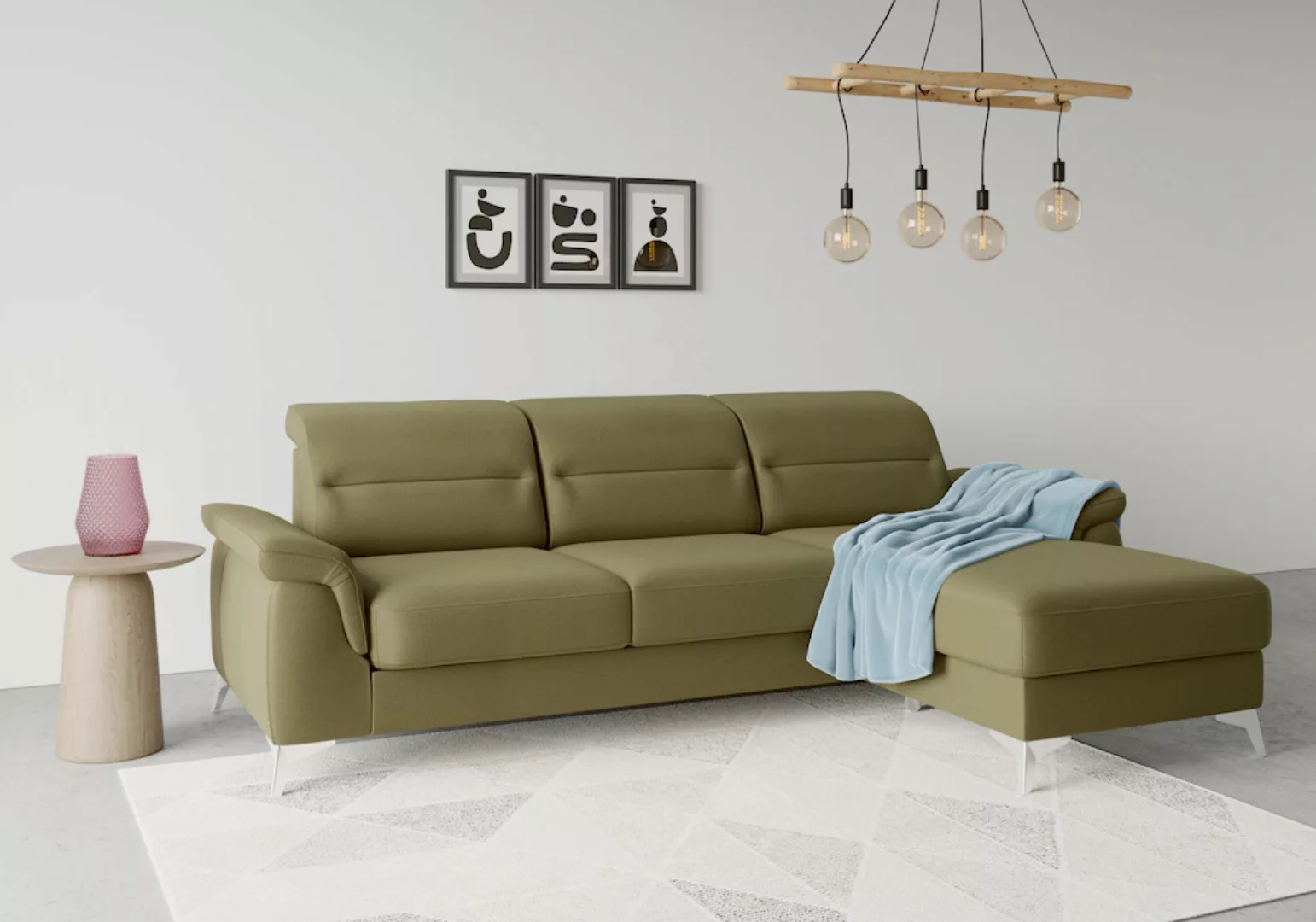 sit&more Ecksofa "Sinatra L-Form", mit Recamiere, optinal mit Kopfteilverst günstig online kaufen