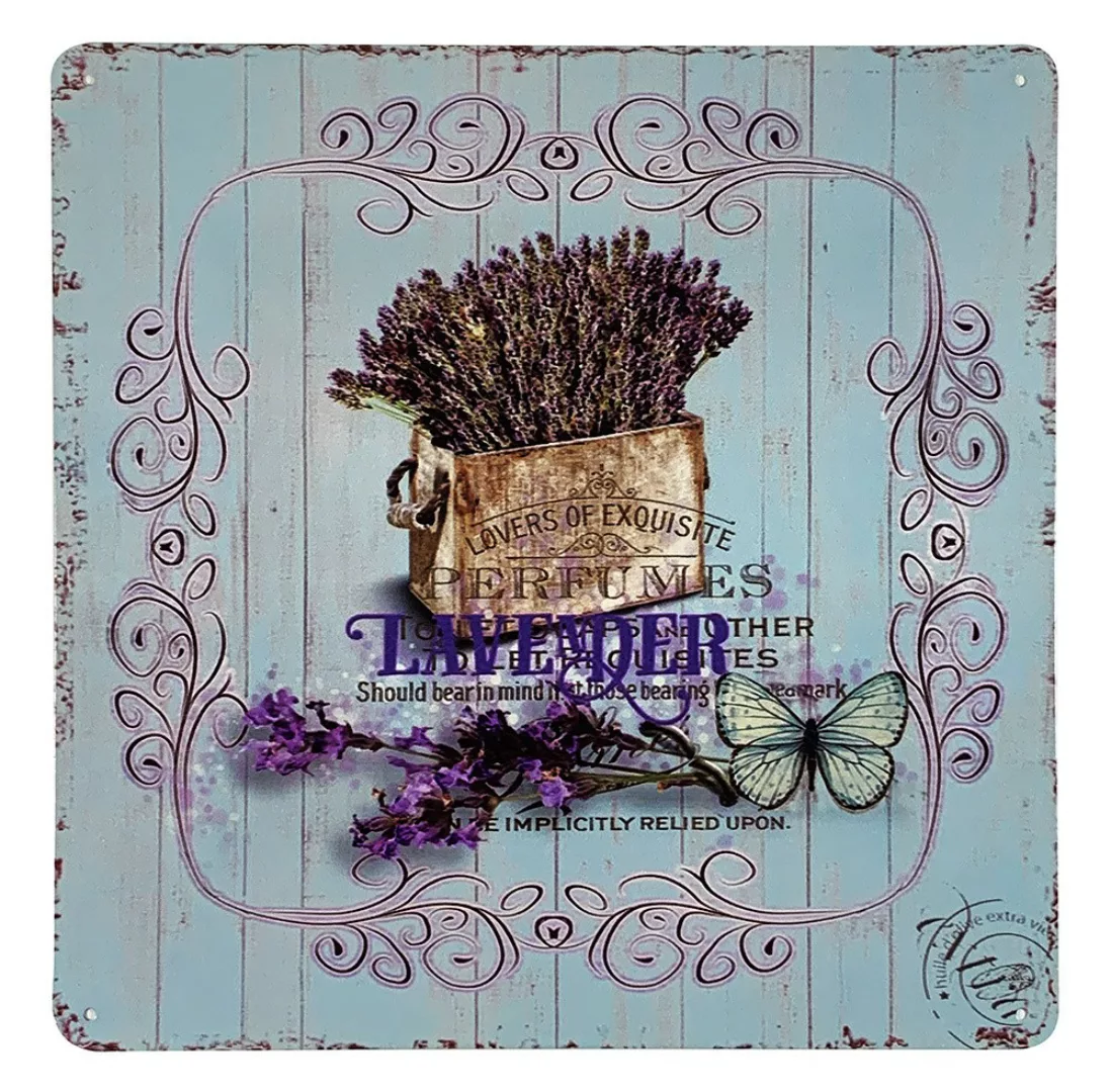 Blechschild Lavender Perfumes Provence Dekoschild Lavendel Nostalgie 30x30c günstig online kaufen