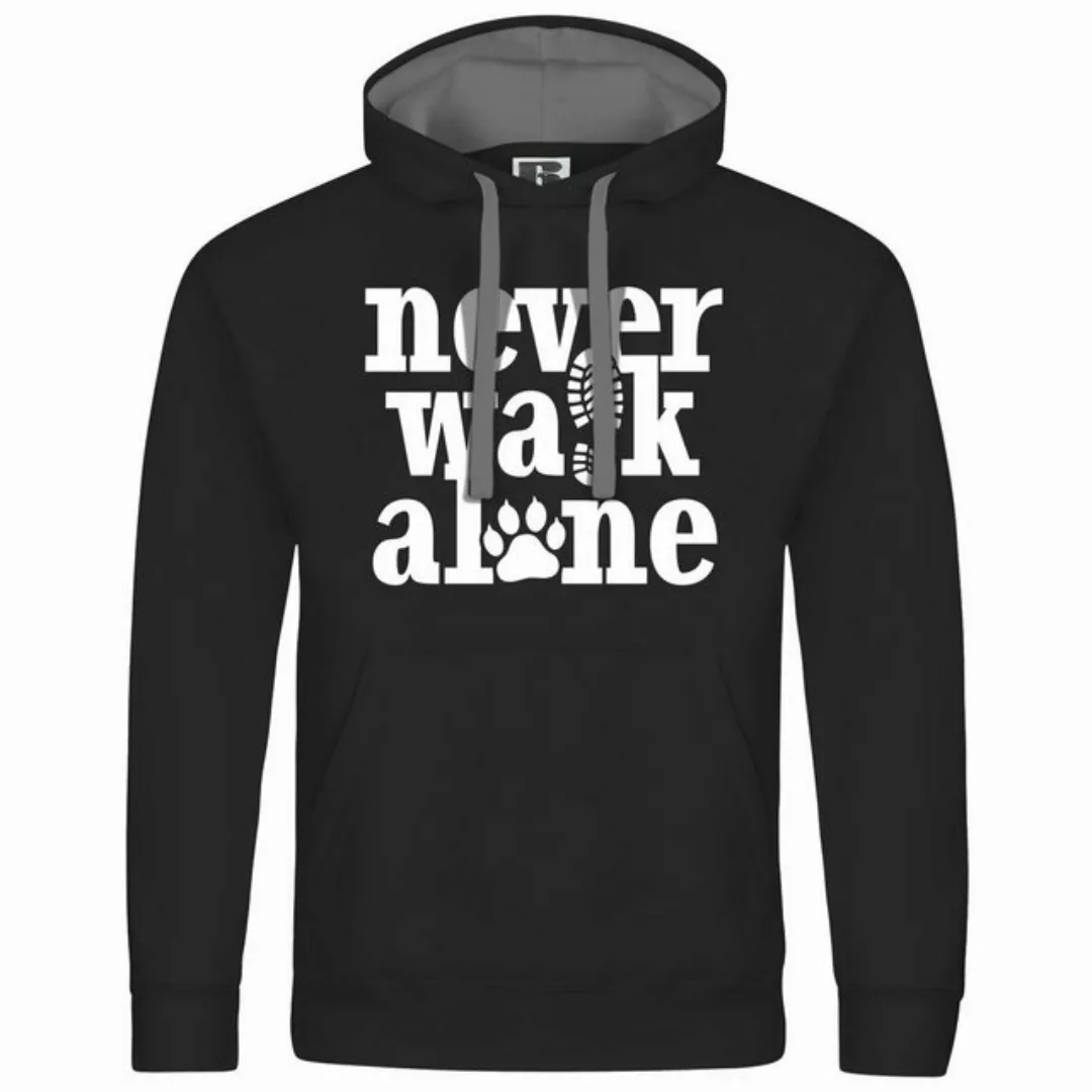 deinshirt Kapuzenpullover Herren Kapuzenpullover Never walk alone Mit Print günstig online kaufen