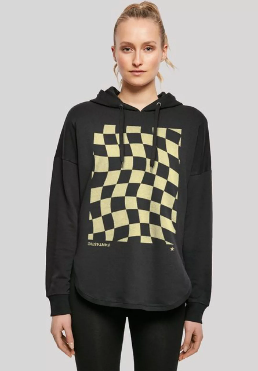 F4NT4STIC Kapuzenpullover Wavy Schach Muster Print günstig online kaufen