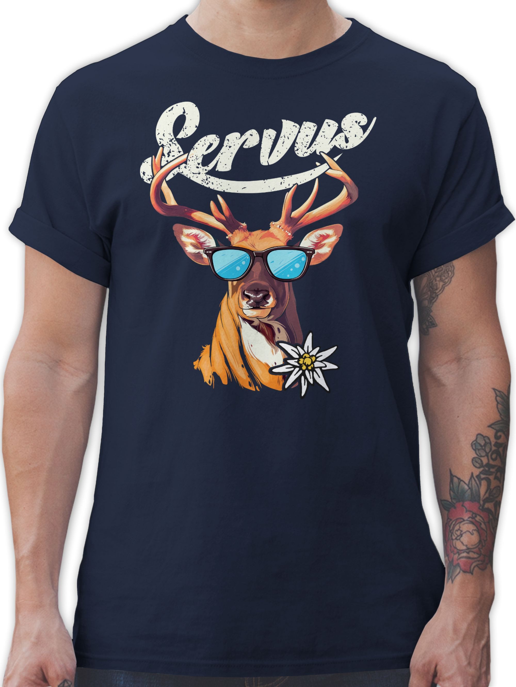 Shirtracer T-Shirt Servus Hirsch Mode für günstig online kaufen