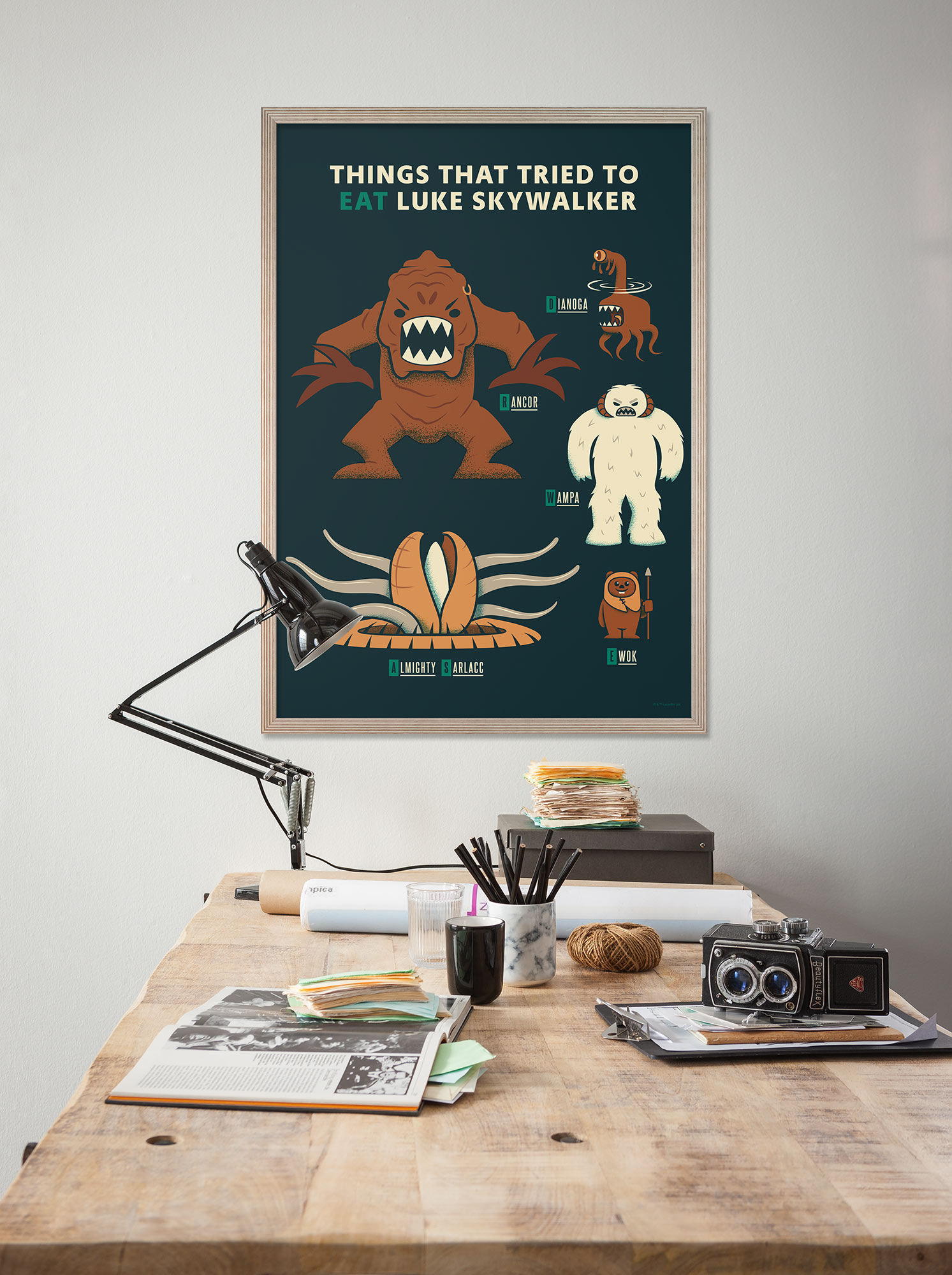 Komar Wandbild "Star Wars Hungry Monsters", Disney, (Set, 1 St.), 30 x 40 c günstig online kaufen