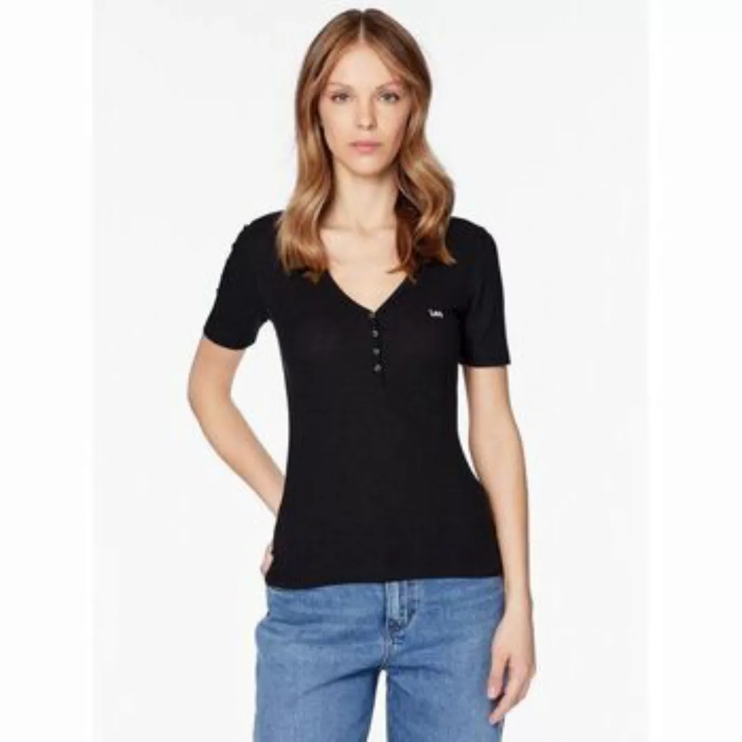 Lee  T-Shirts & Poloshirts 112333686 HENLEY-BLACK günstig online kaufen