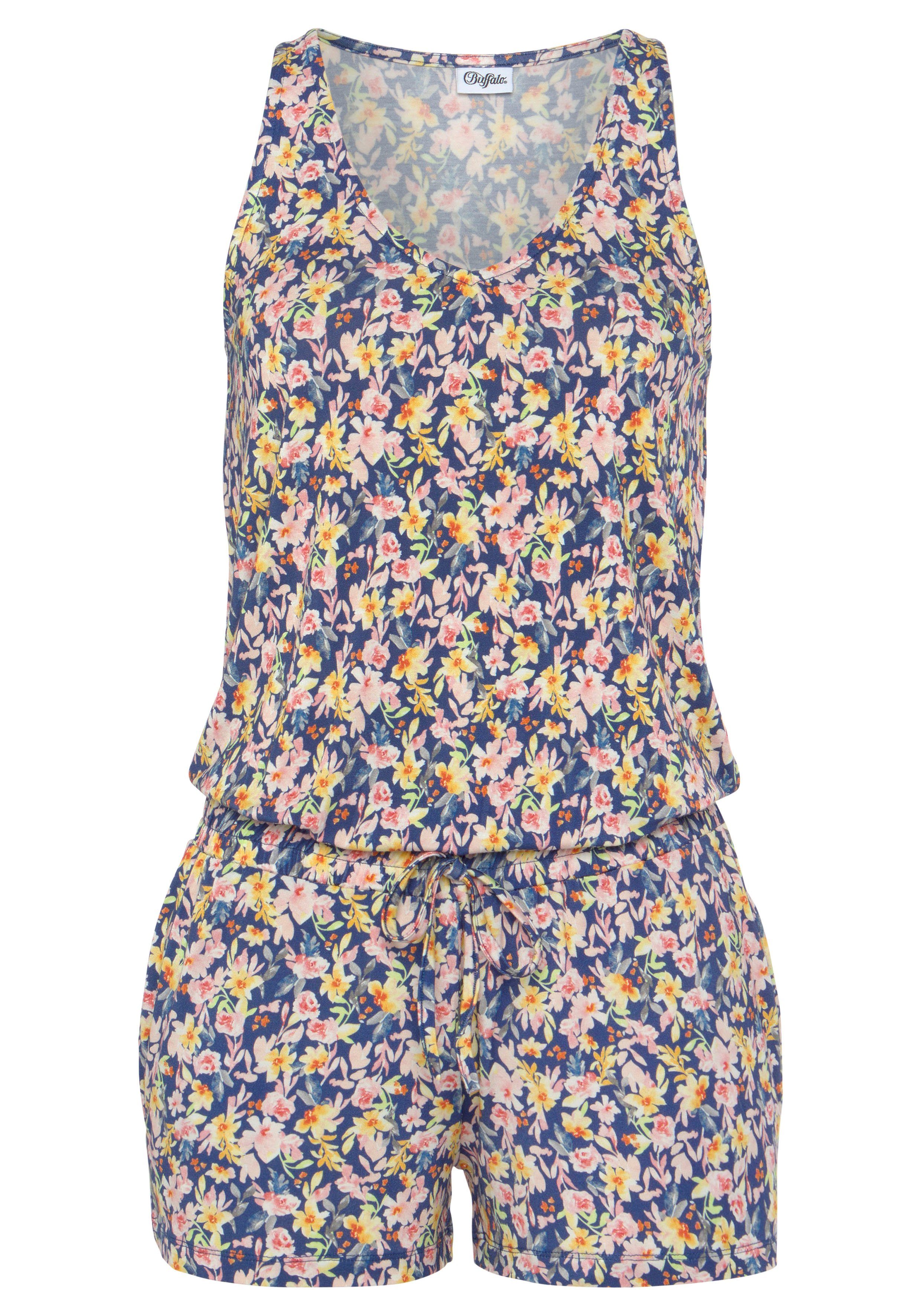 Buffalo Kurzoverall, mit Blumendruck, sommerlicher Jumpsuit, Strandmode günstig online kaufen