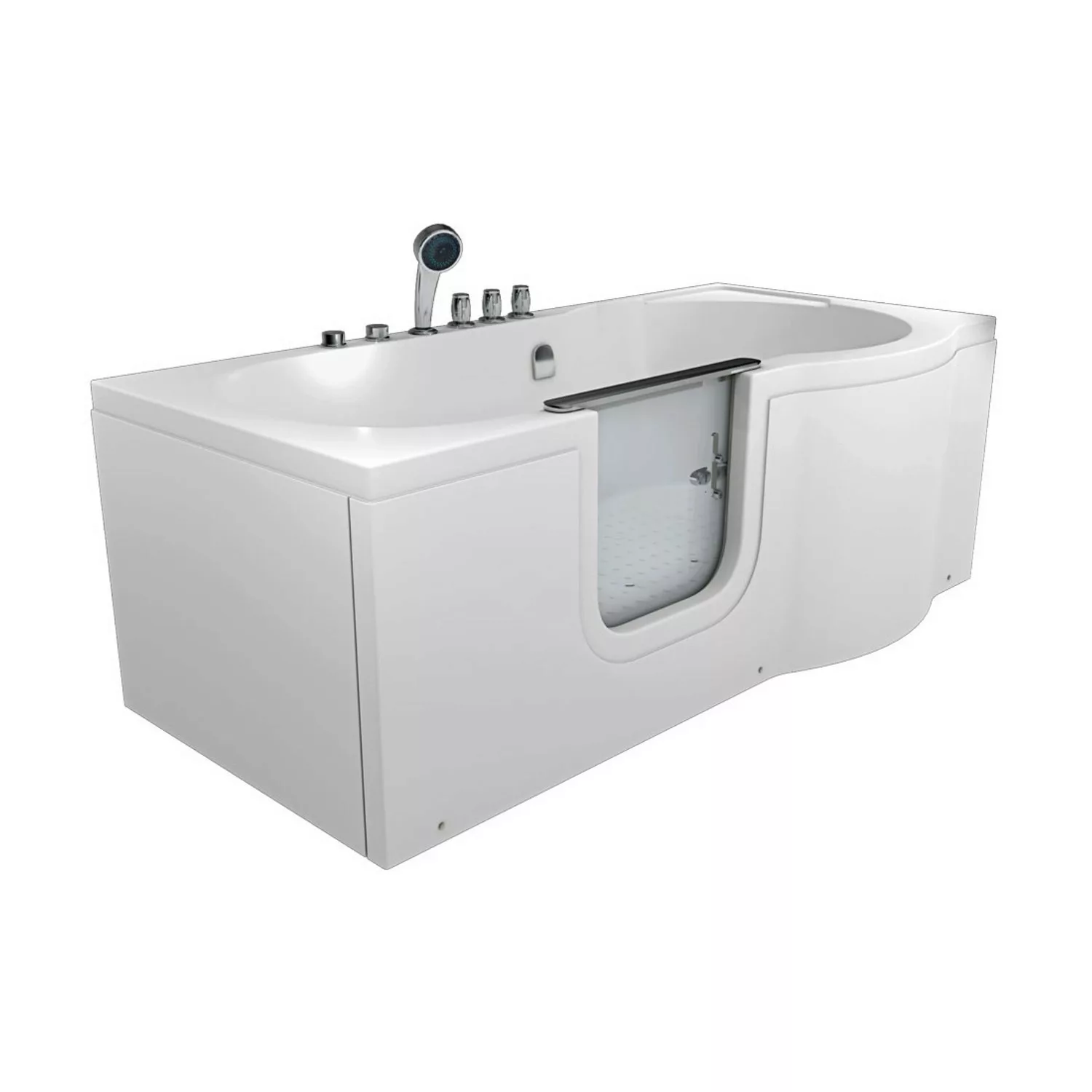 AquaVapore Seniorenwanne mit Tür Whirlpool S12-TH-AIR-L Badewanne 170x85cm günstig online kaufen