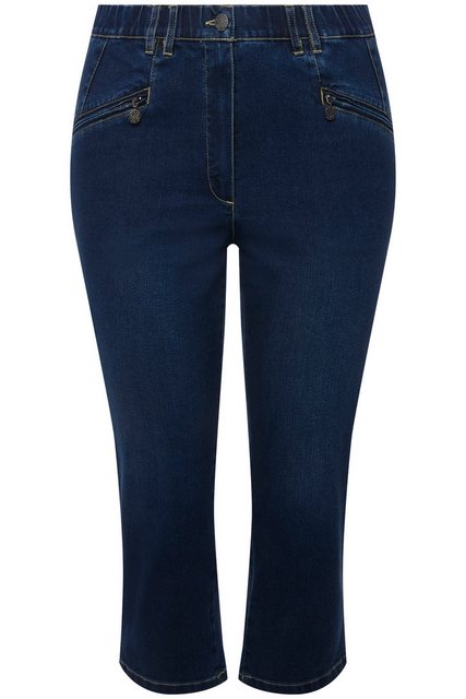 Ulla Popken 7/8-Hose 7/8-Jeans Mony Elastikbund Reißverschlusstaschen günstig online kaufen