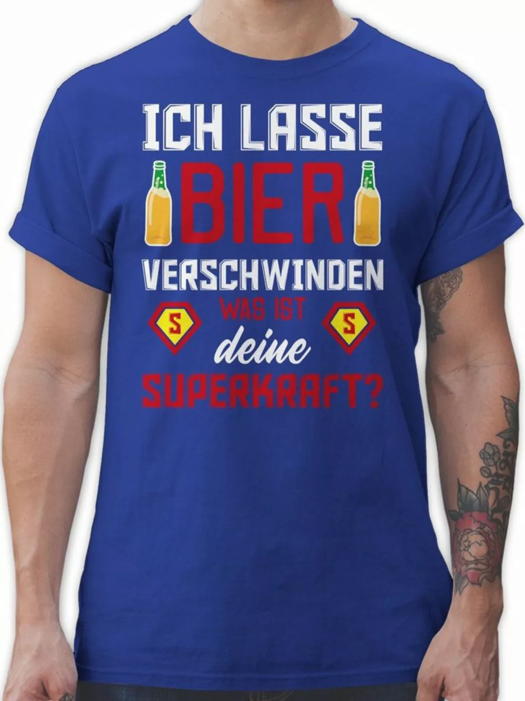 Shirtracer T-Shirt Ich lasse Bier verschwinden was ist deine Superkraft Par günstig online kaufen