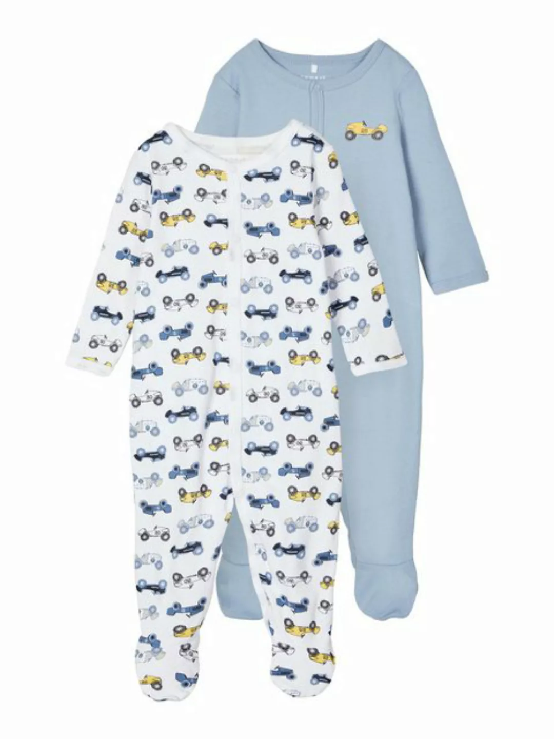 Name It Strampler Pyjama mit Automotiv und Druckknöpfen Dusty Blue-68 (Pack günstig online kaufen