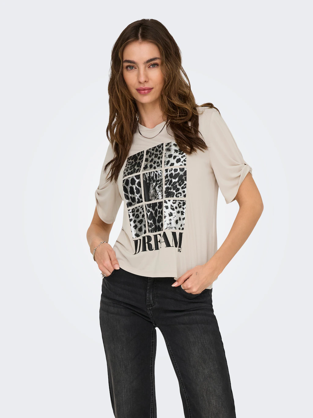 ONLY Kurzarmshirt "ONLFREE – T-Shirt mit Print für lässige Kombinationen", günstig online kaufen