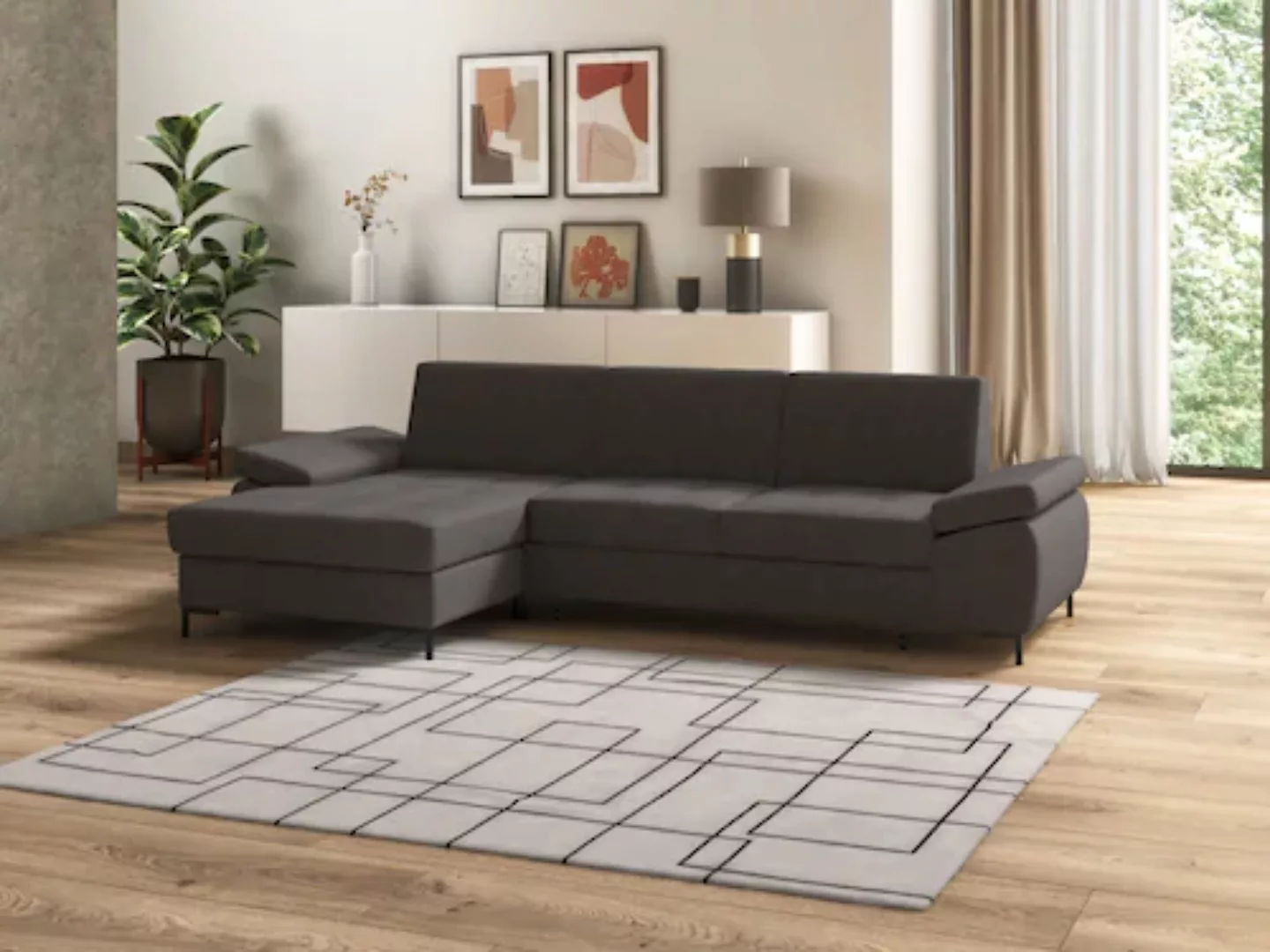 DOMO collection Ecksofa »Capelo L-Form«, mit Armteilverstellung, wahlweise günstig online kaufen