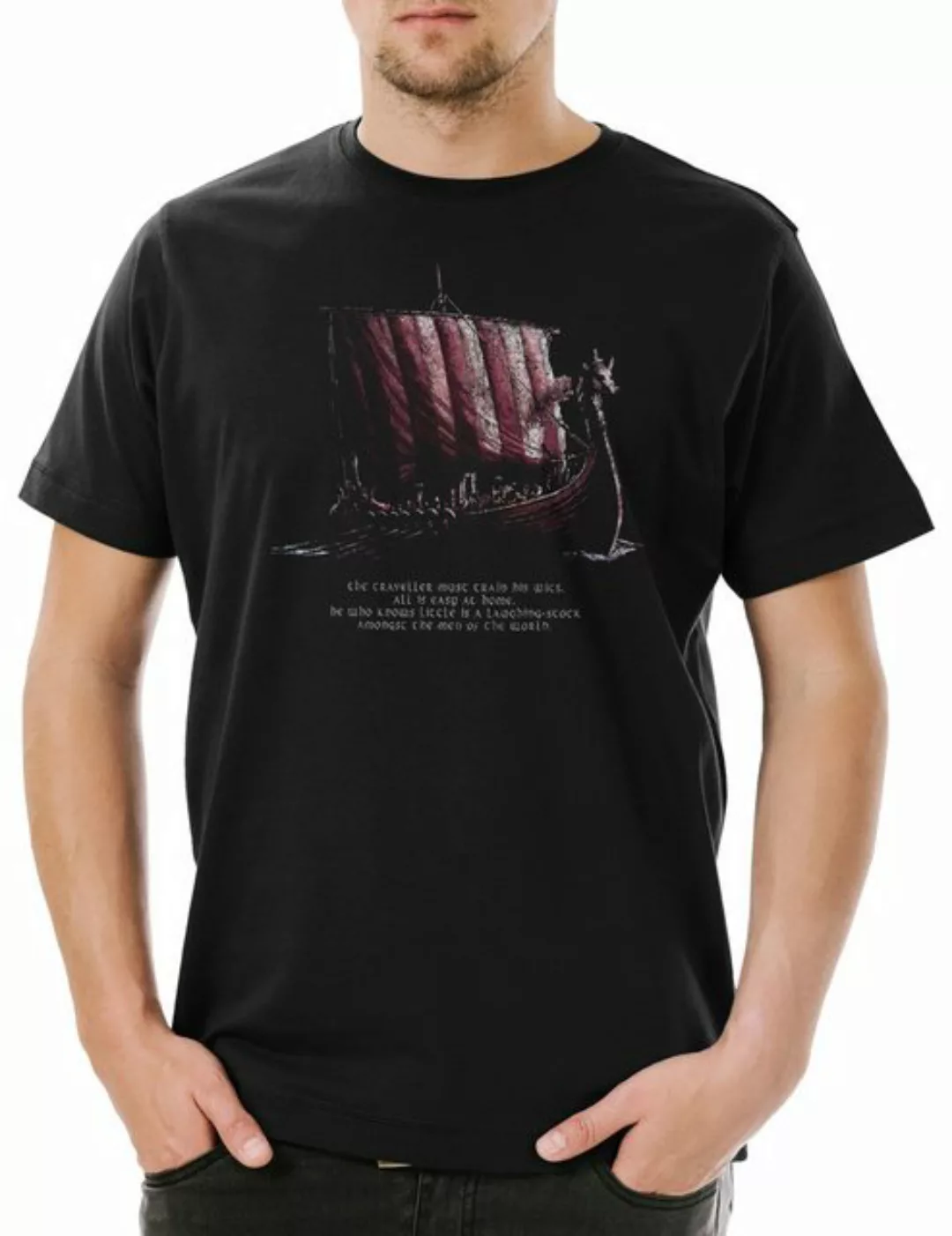 Urban Backwoods Print-Shirt Viking Ship II Herren T-Shirt Vikings Schiff Wi günstig online kaufen