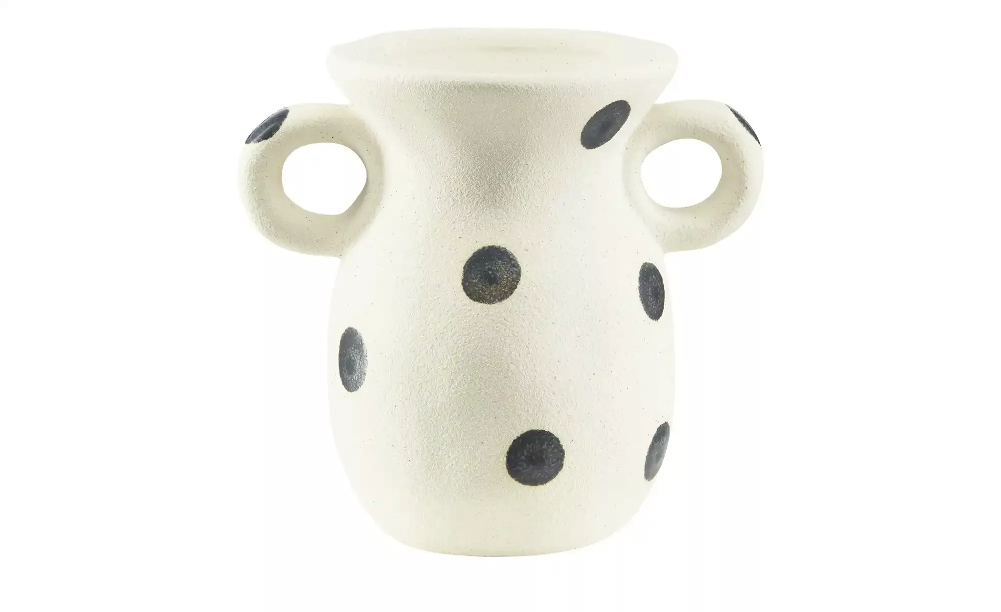 Vase Punkte ¦ creme ¦ Steinzeug ¦ Maße (cm): H: 15  Ø: 16 Accessoires > Vas günstig online kaufen