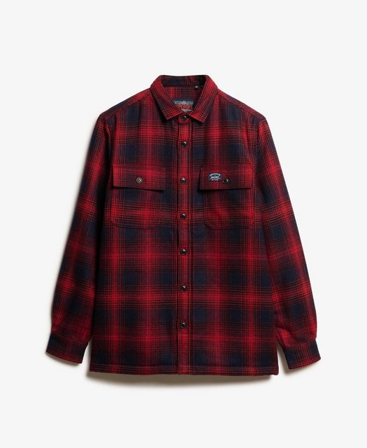 Superdry Hemdjacke WOOL MILLER OVERSHIRT Over Ombre Red günstig online kaufen