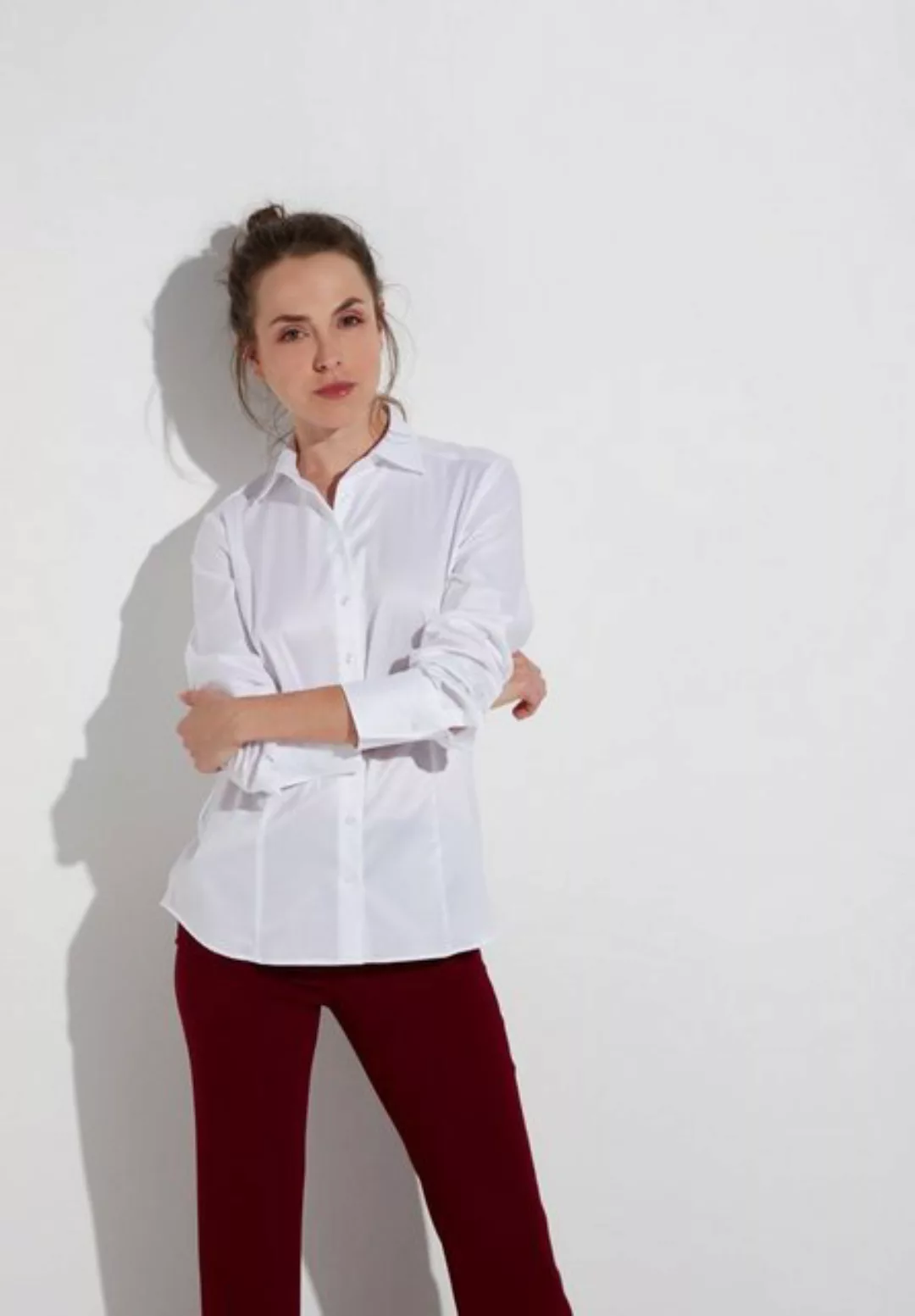 Eterna Klassische Bluse ETERNA MODERN CLASSIC COVER SHIRT Langarm Bluse wei günstig online kaufen