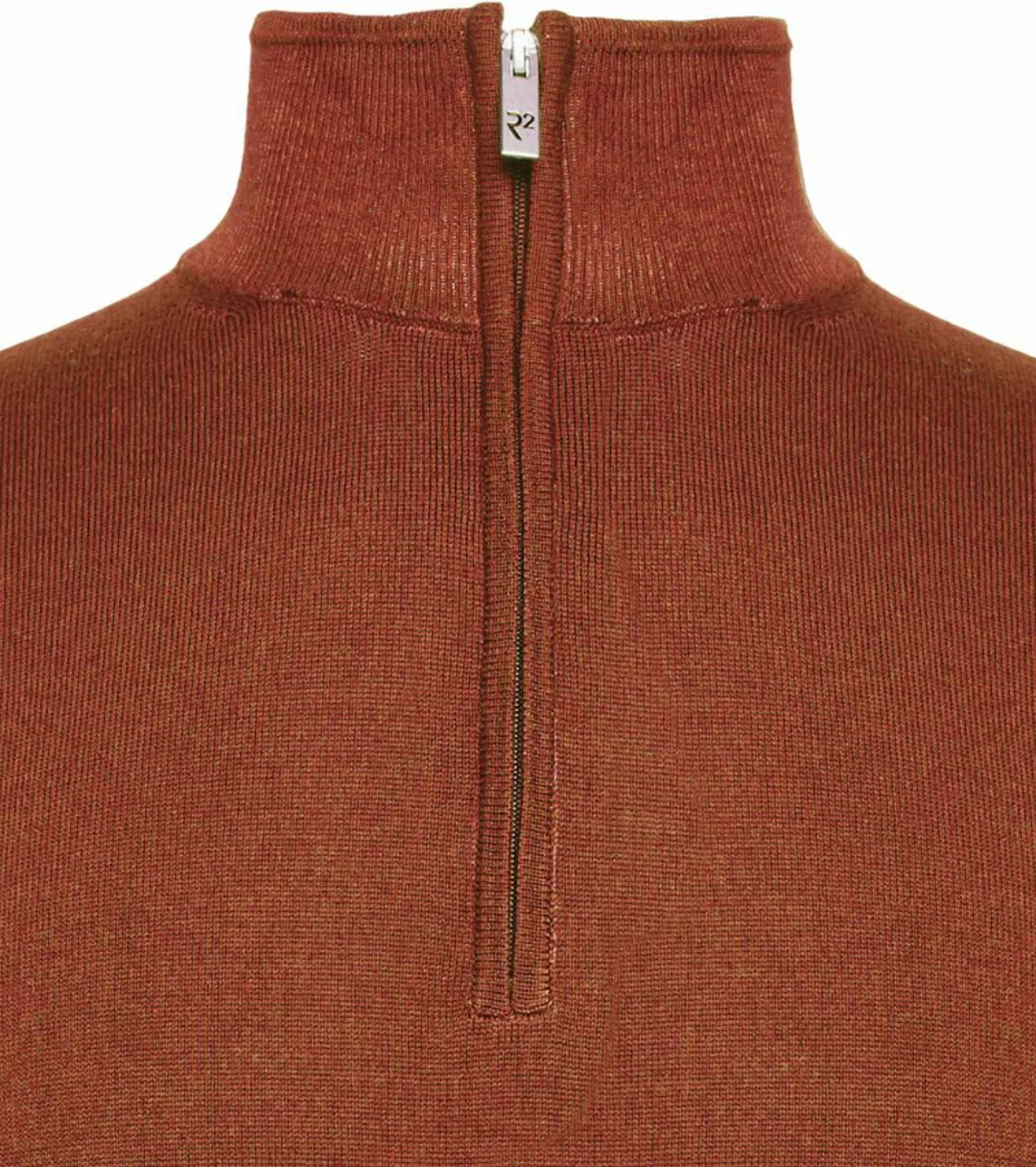 R2 Half Zip Pullover Merino Wolle Brique - Größe L günstig online kaufen