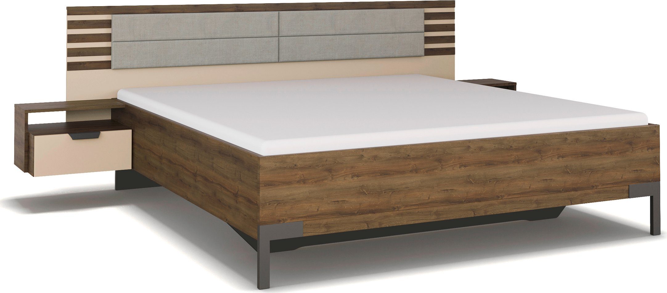 rauch Bettanlage "Bett Doppelbett Futonbett BAREA", mit Hängenachttischen u günstig online kaufen