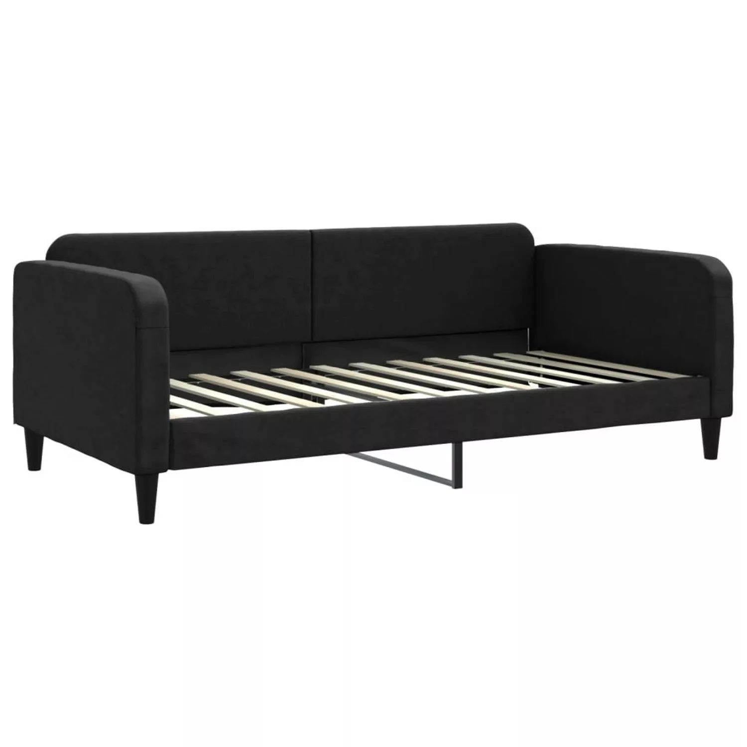 vidaXL Gästebett Tagesbett Schwarz 100x200 cm Stoff Gästebett Gästecouch Gä günstig online kaufen