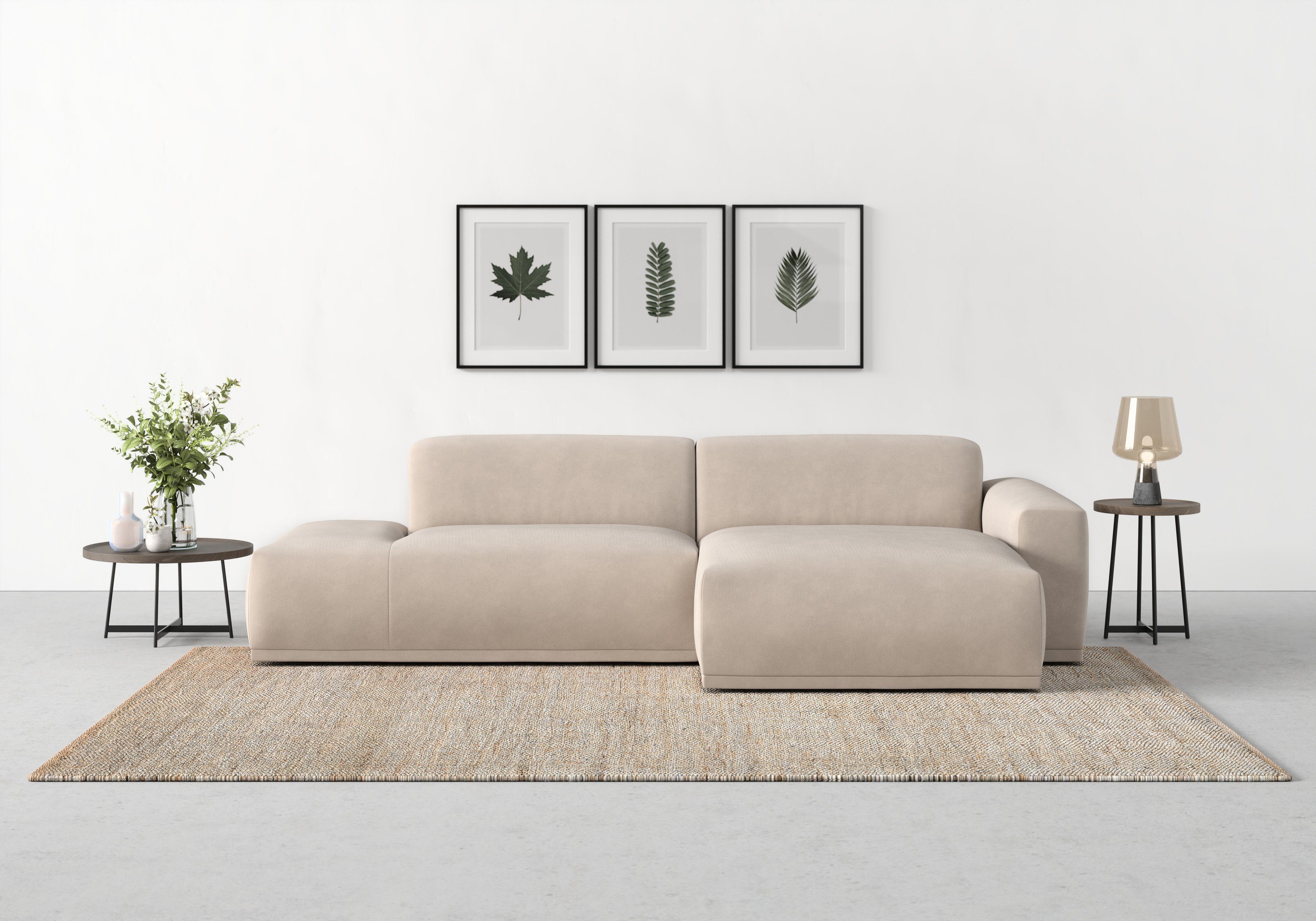 TRENDMANUFAKTUR Ecksofa Braga, aus 2 Teilen, moderner Cord-Stoff günstig online kaufen