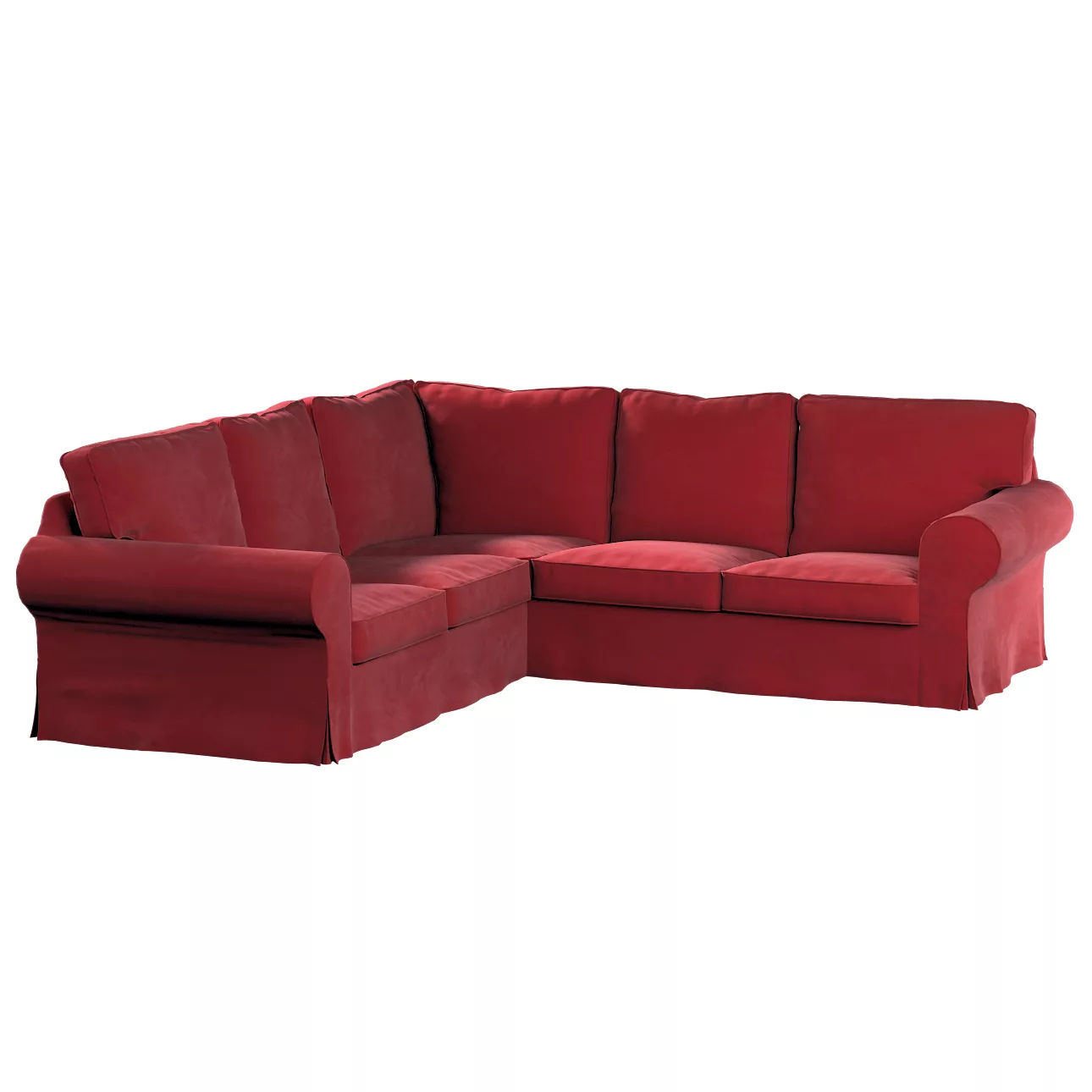 Bezug für Ektorp Ecksofa, rot, Sofahusse für Ektorp Ecksofa, Velvet (704-15 günstig online kaufen