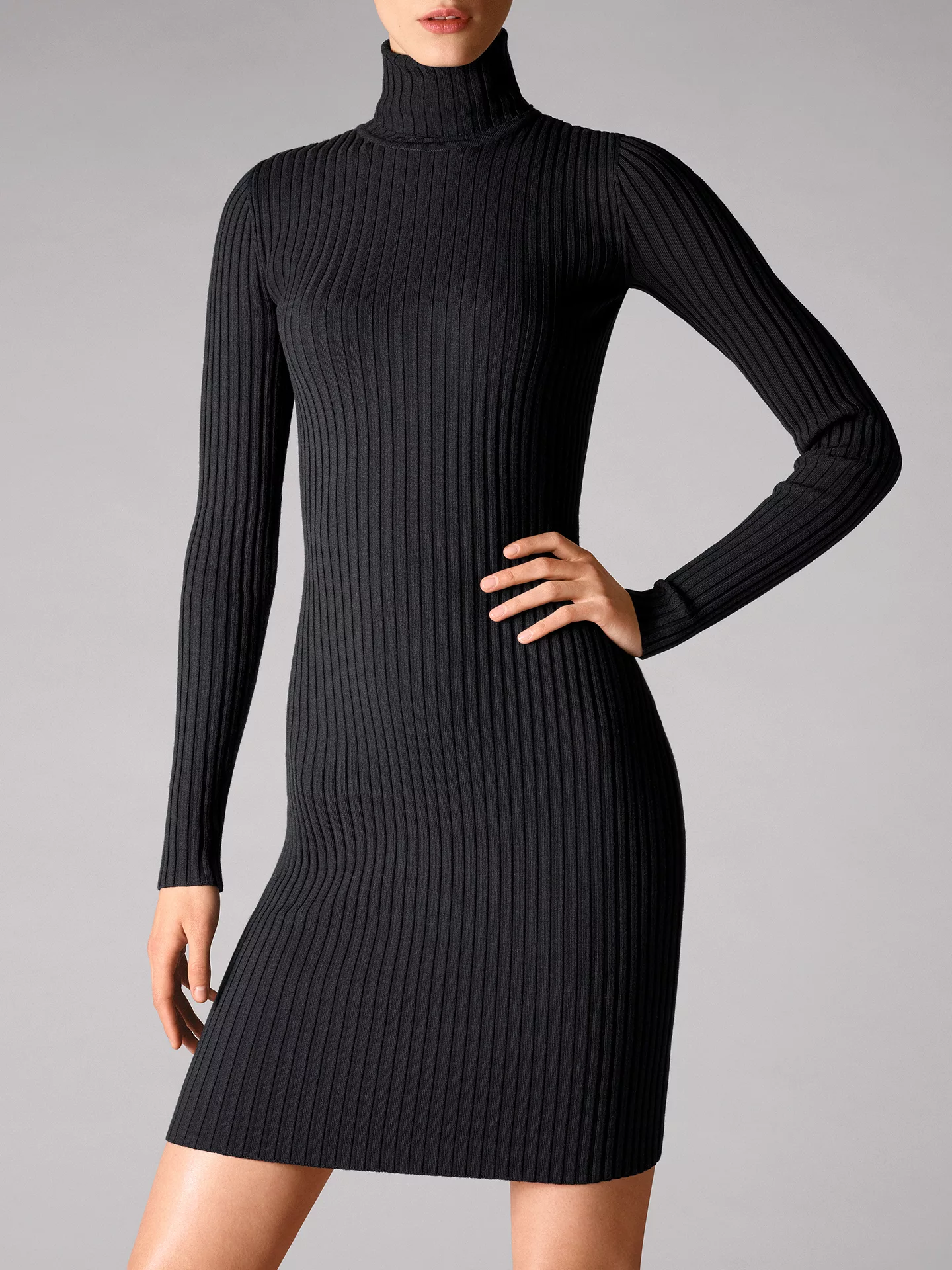Wolford - Merino Rib Dress, Frau, black, Größe: L günstig online kaufen
