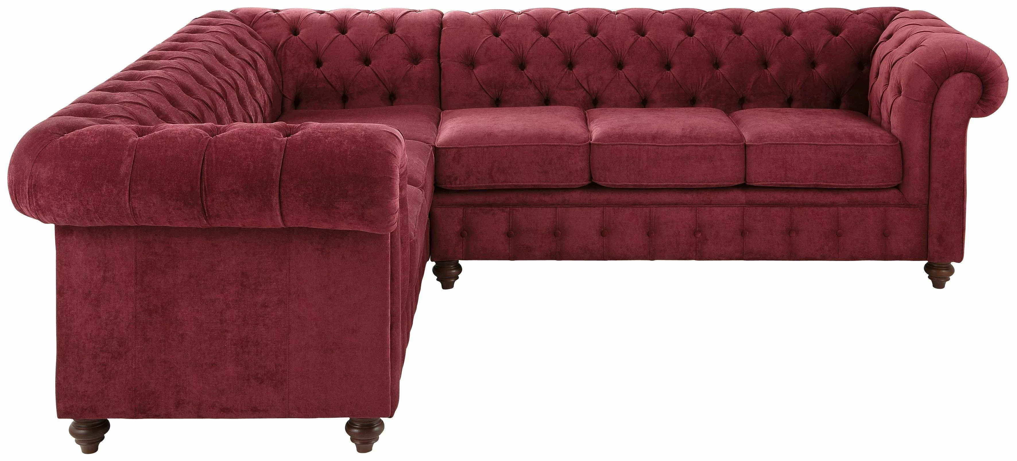 Home affaire Chesterfield-Sofa "Chesterfield Ecksofa, auch in Leder L-Form" günstig online kaufen