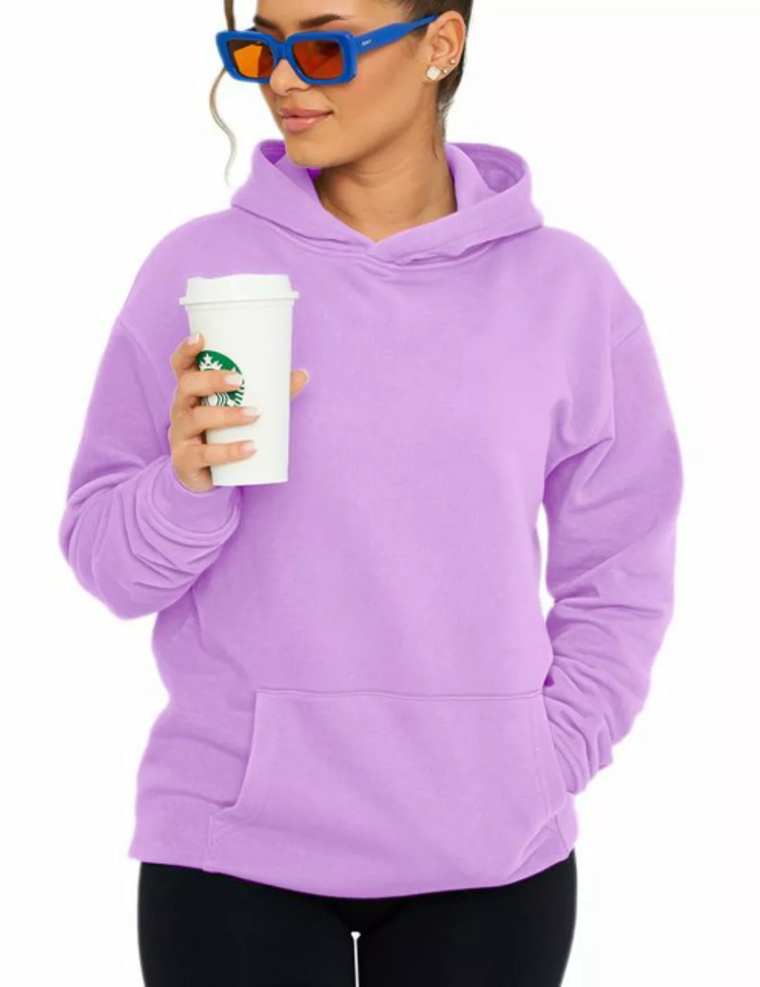 DAILY COTTON Hoodie DCPRESOV Damen Basic Oversized Kapuzensweatshirt Raglan günstig online kaufen