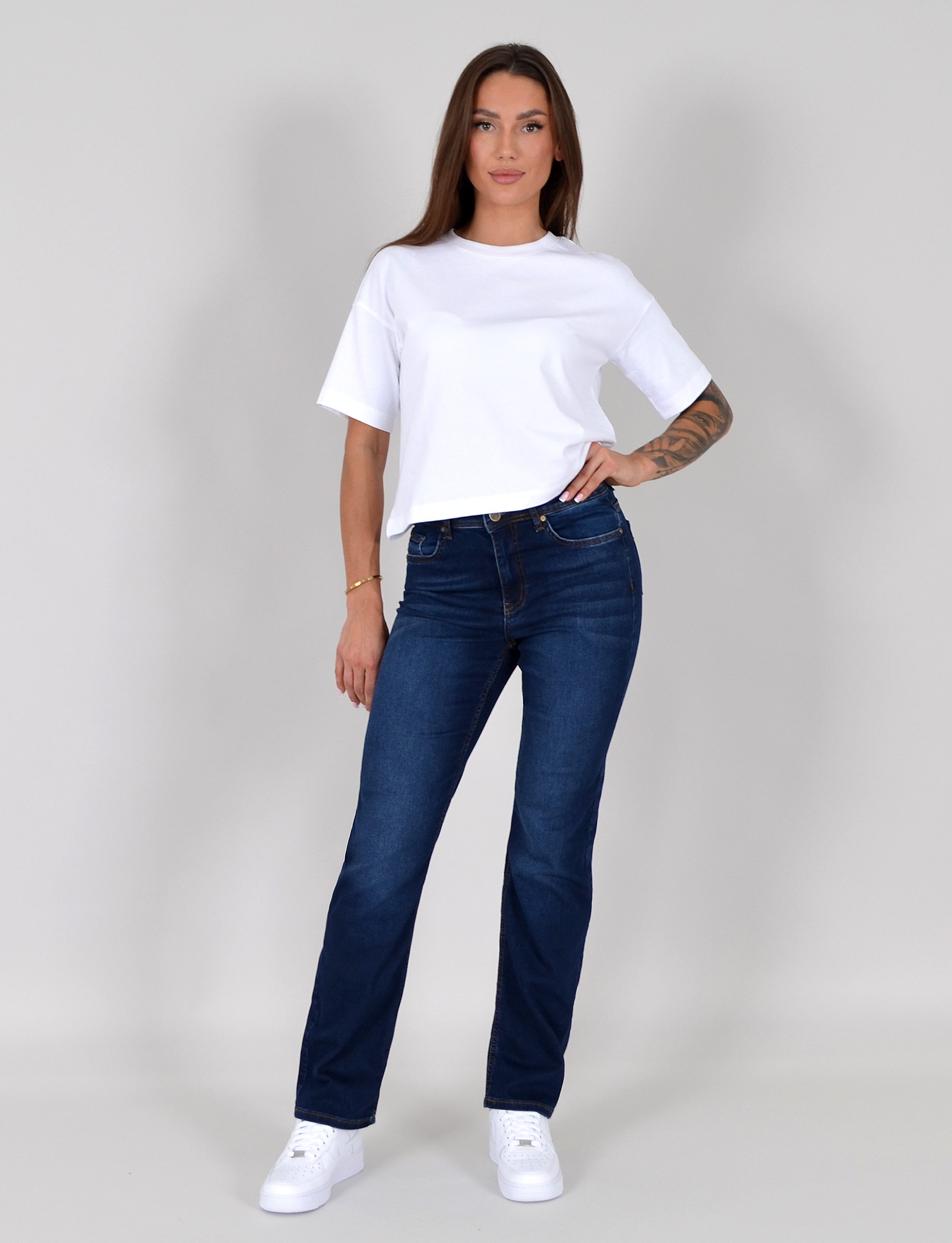 ESRA Straight-Jeans Damen Stretch-Jeans G1400 Straight günstig online kaufen