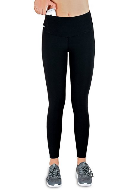 Formbelt Laufhose Damen High Waist Sportleggings mit Handytasche & Mesh, sc günstig online kaufen