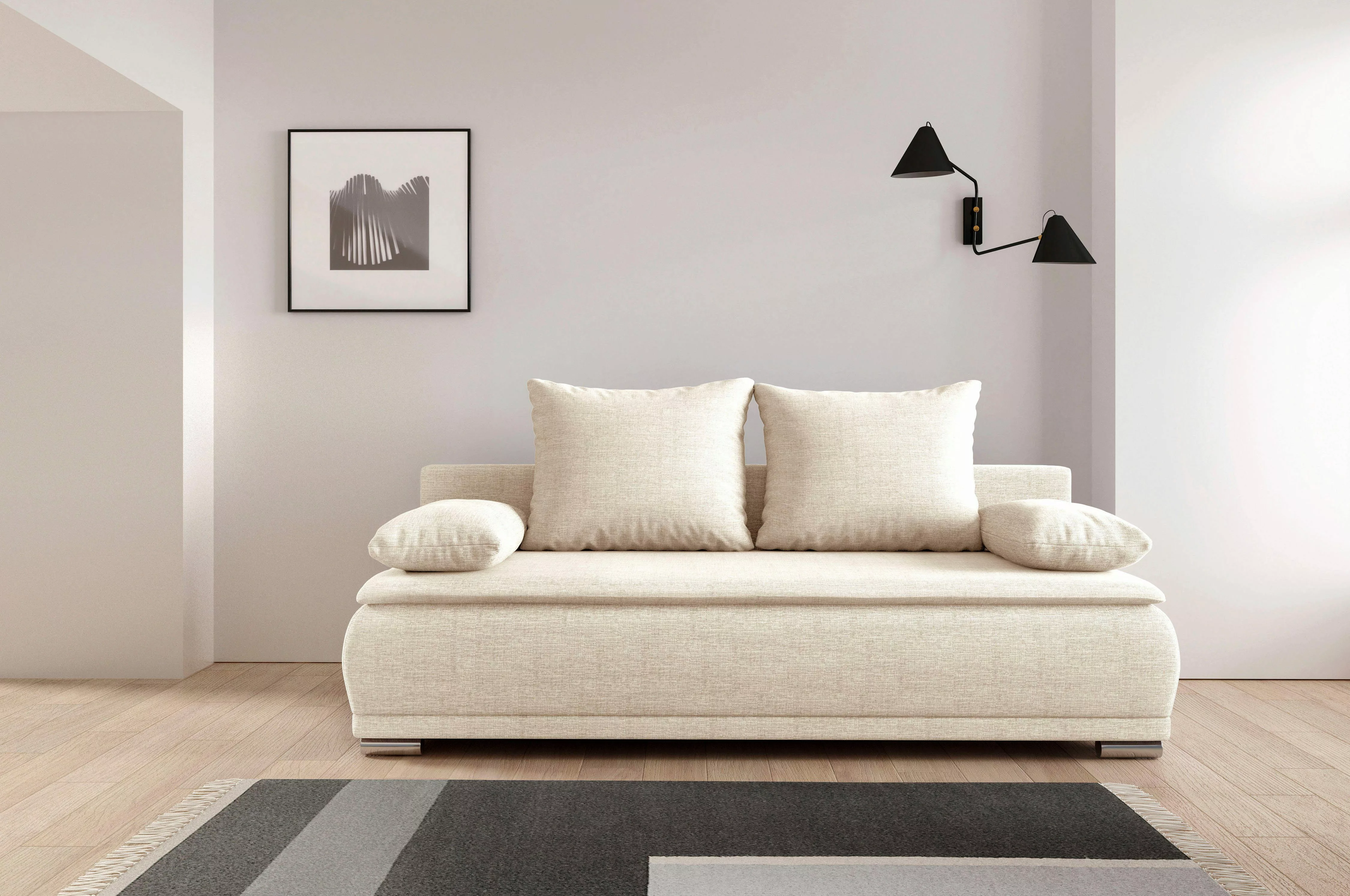 WERK2 Schlafsofa "Biggi komfortabel & elegant, Schlaffunktion, Bettkasten, günstig online kaufen