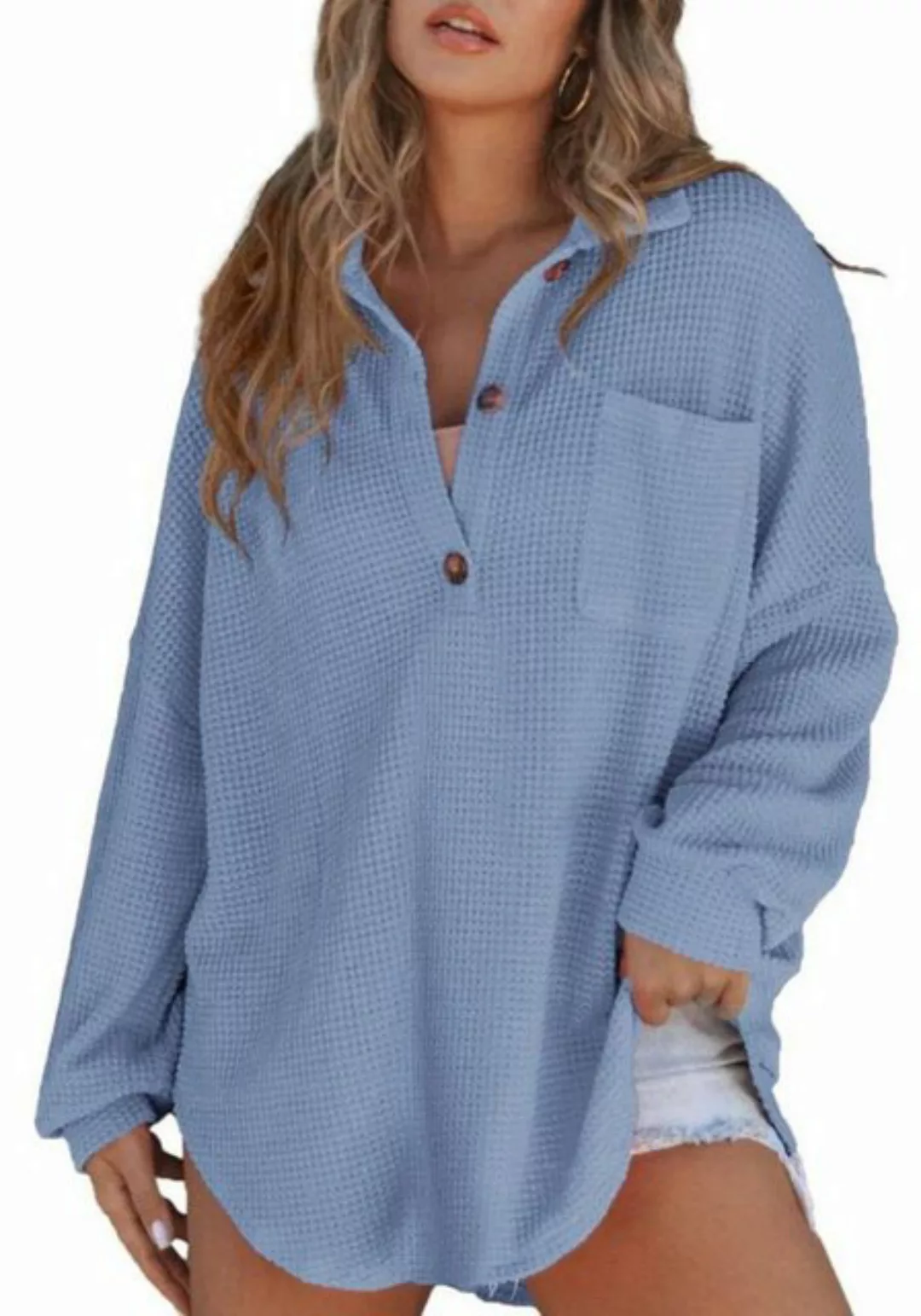 Nebelmeer Strickpullover Modisches Langarm-Shirt für Damen im Herbst und Wi günstig online kaufen