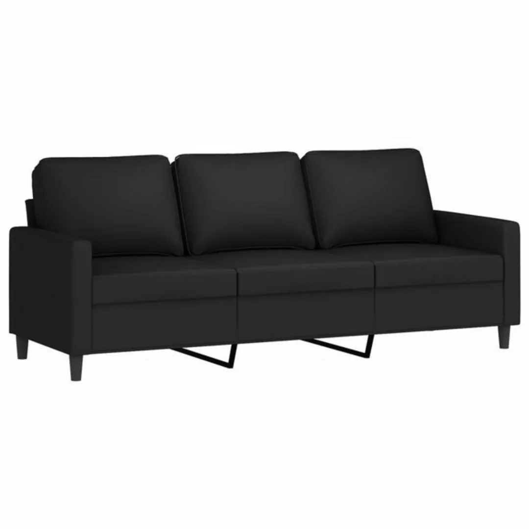 vidaXL Sofa 3-Sitzer-Sofa Schwarz 180 cm Samt günstig online kaufen
