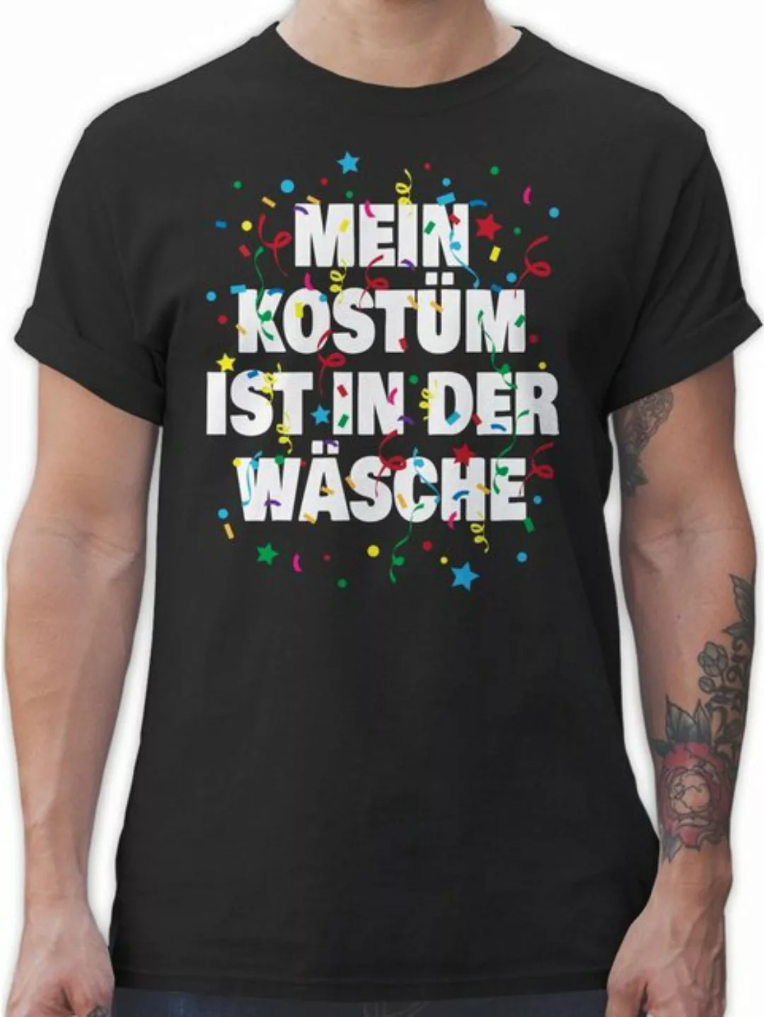 Shirtracer T-Shirt Mein Kostüm ist in der Wäsche Konfetti I Karneval & Fasc günstig online kaufen