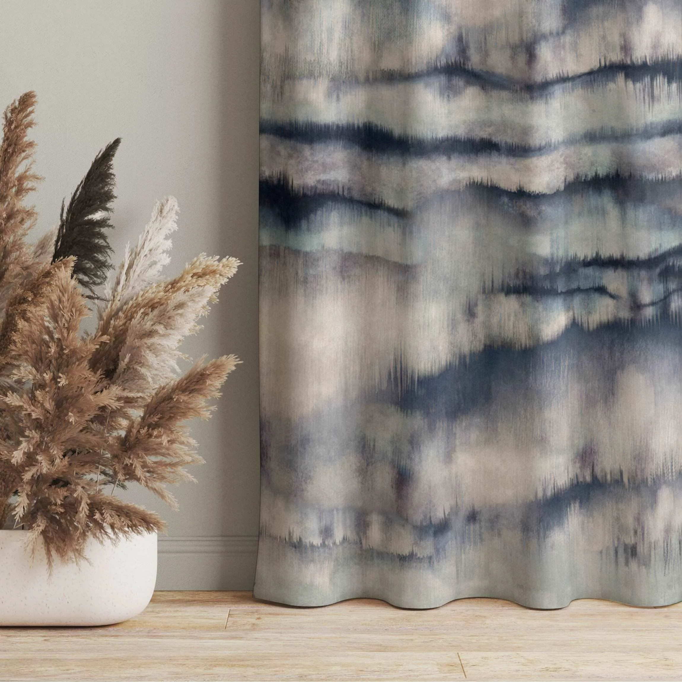 Vorhang Abstrakte Aquarell Berge günstig online kaufen