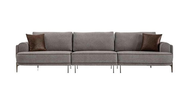 JVmoebel 3-Sitzer Dreisitzer Sofa 3 Sitzer Stoffsofa Sofas Modern Grau Stof günstig online kaufen