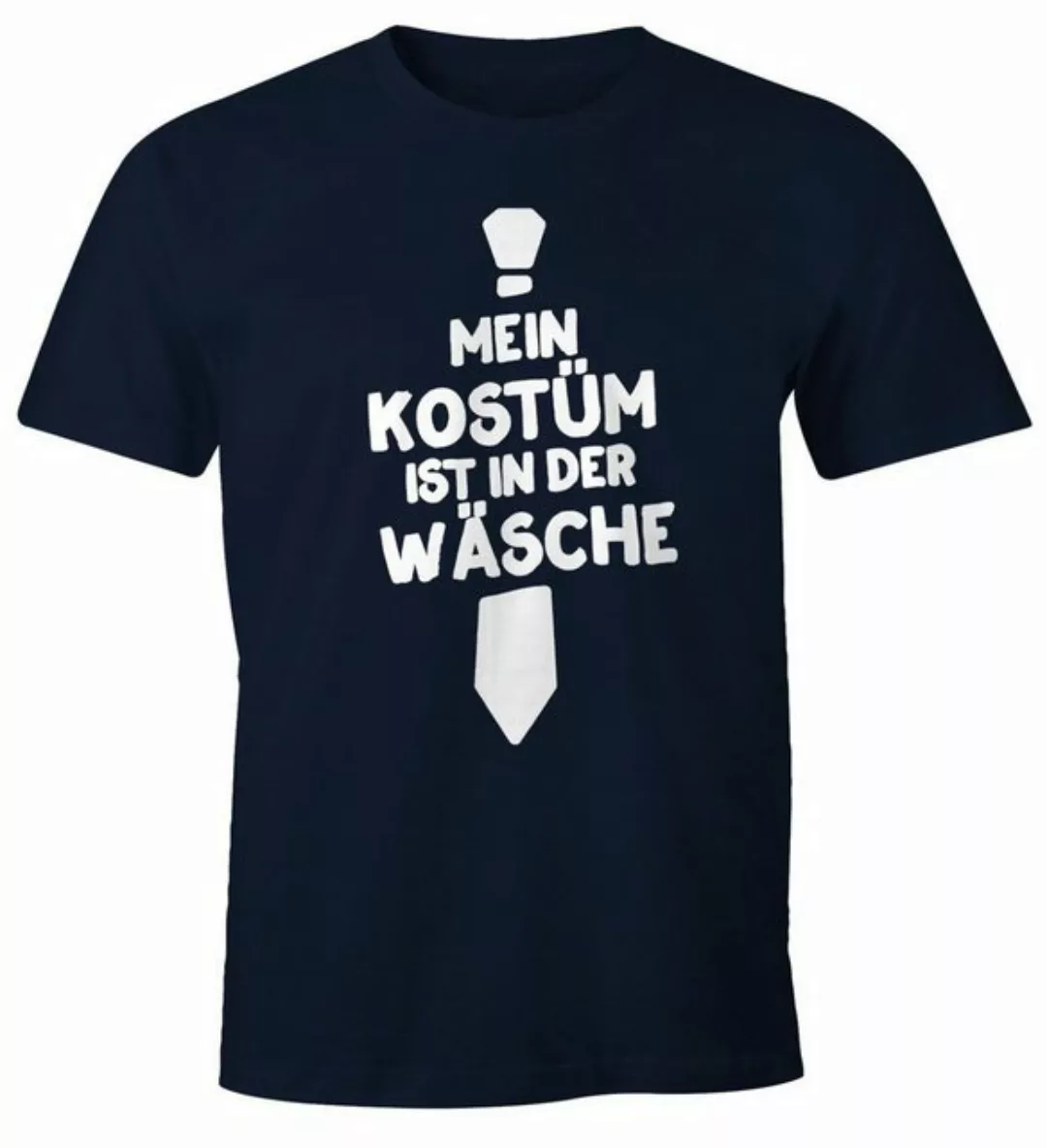 MoonWorks Print-Shirt Herren T-Shirt Mein Kostüm ist in der Wäsche Fasching günstig online kaufen